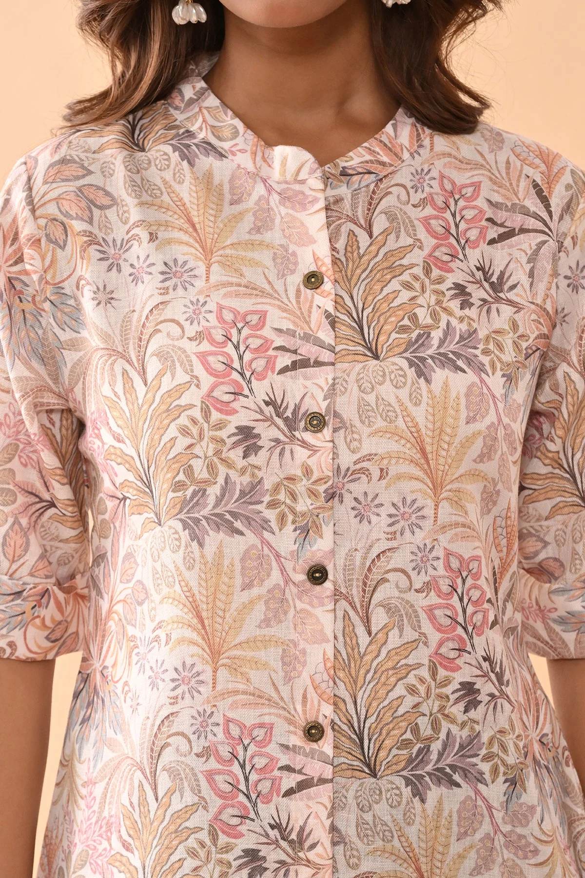 Beige Printed Top - Image 5