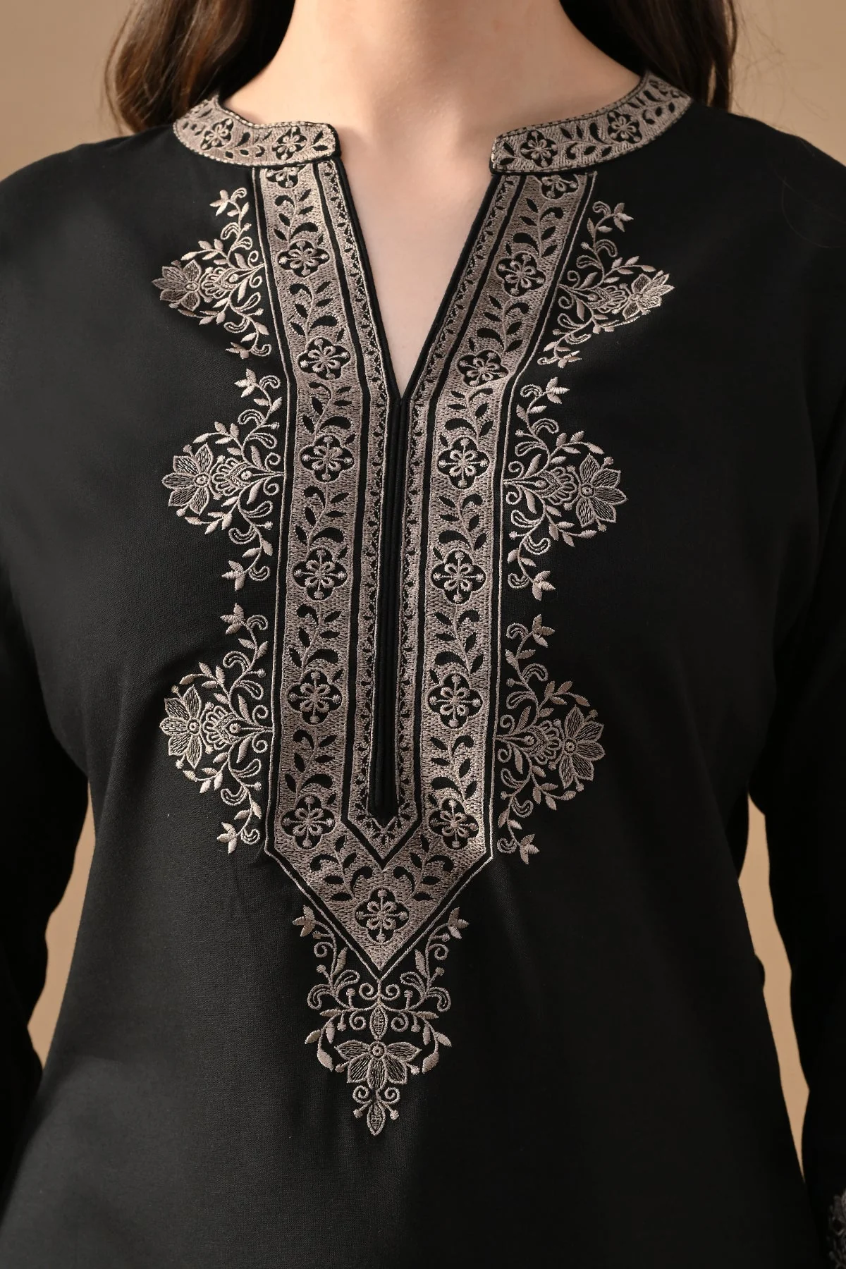 Black Embroidered Top - Image 4