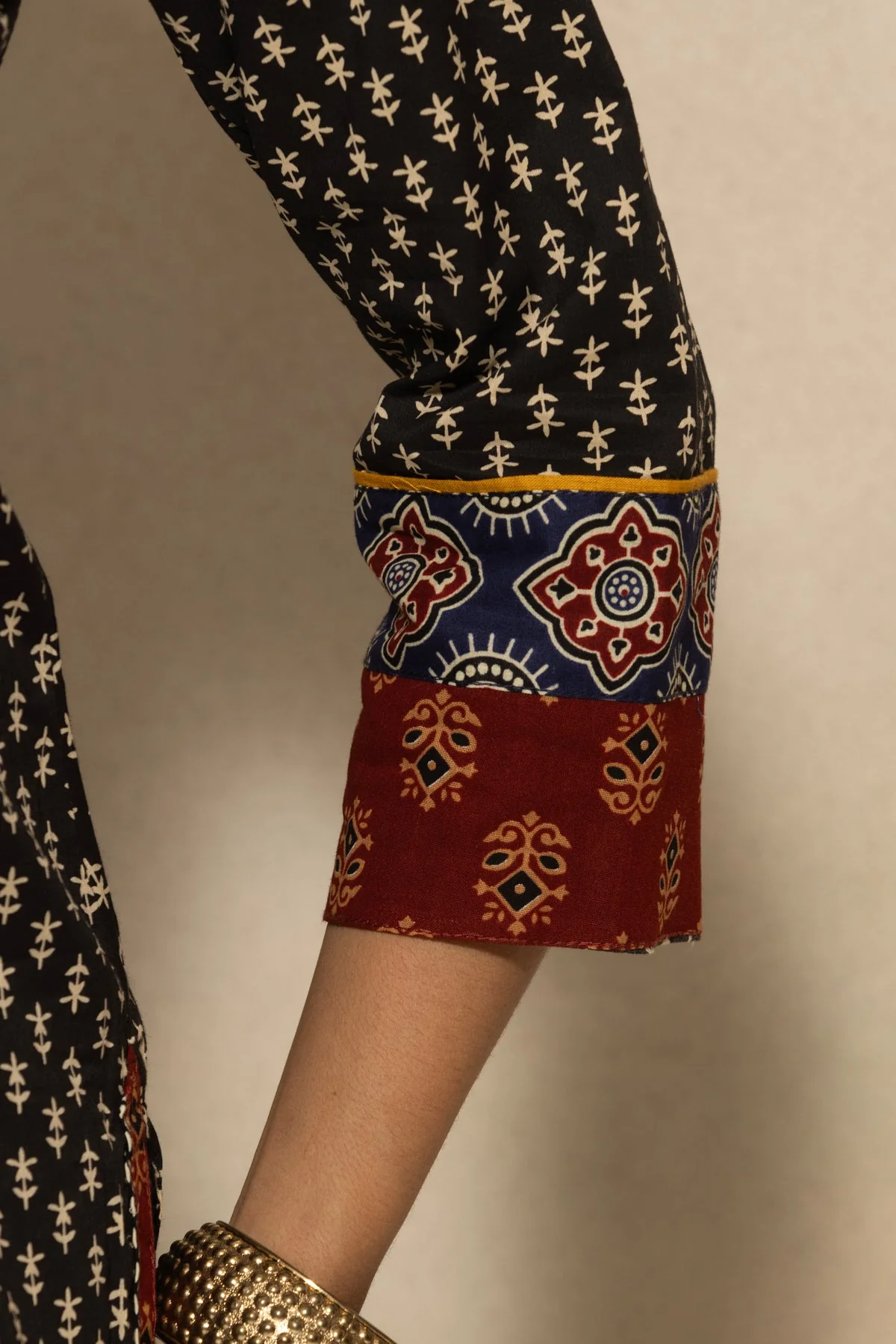 Black Printed Kurta - Image 6