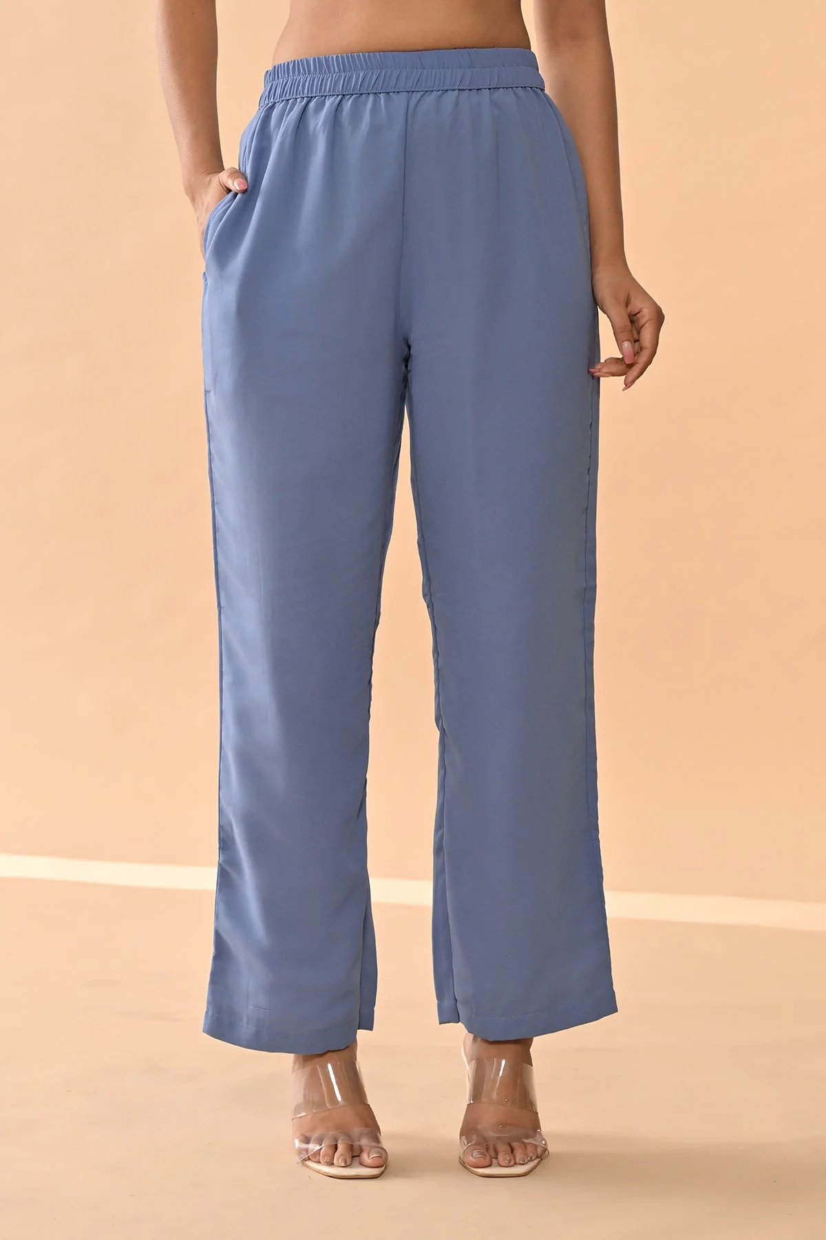 Blue Embroidered Kurta 3 Pcs Set - Image 7