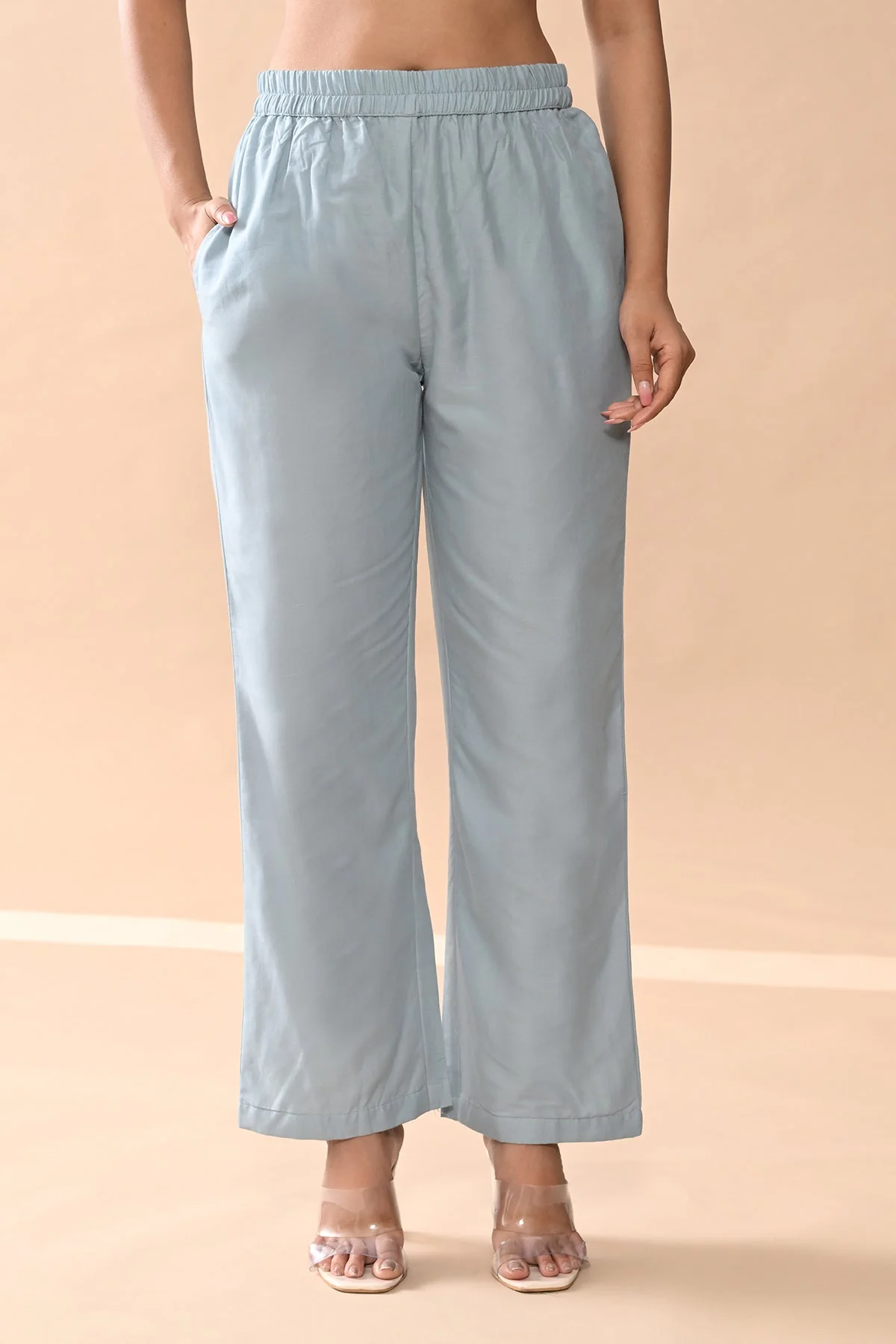 Blue Embroidered Kurta 3 Pcs Set - Image 7