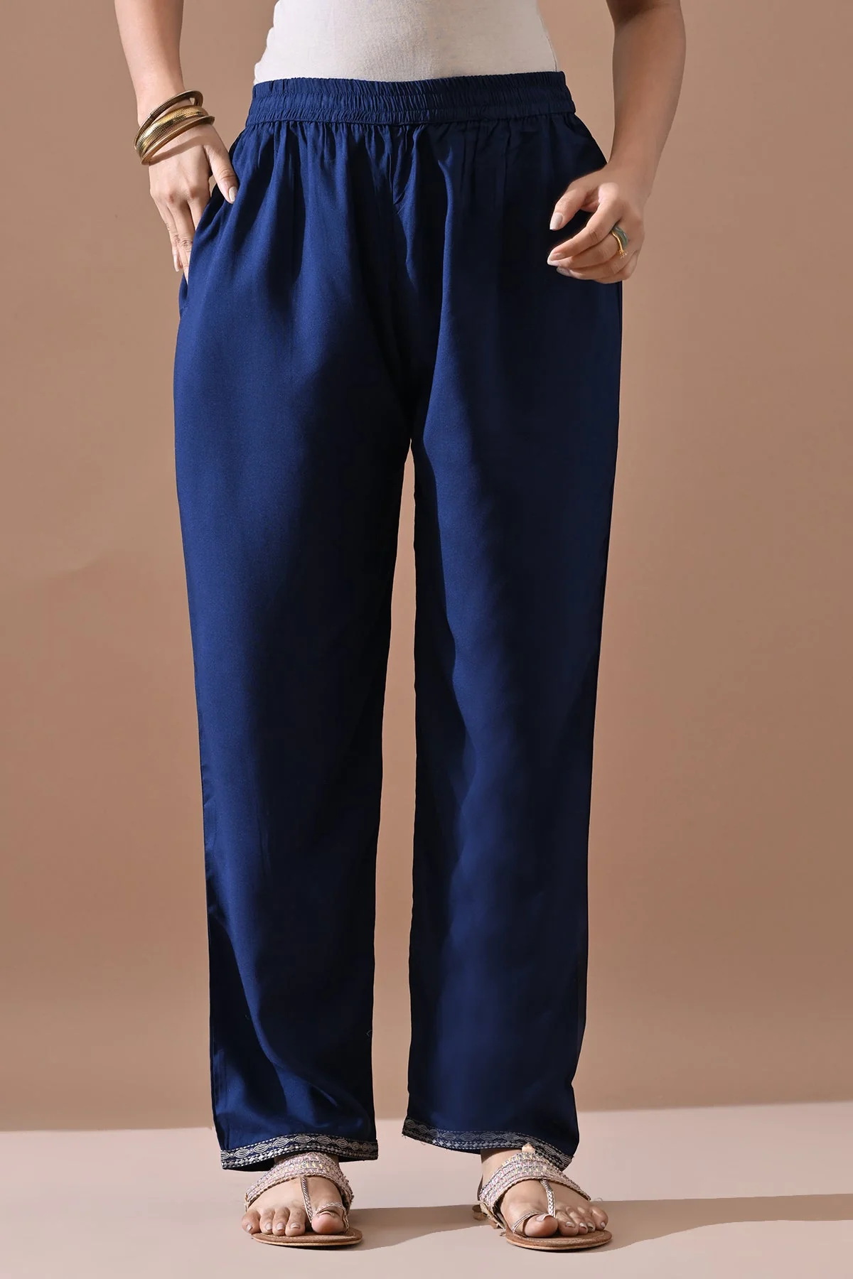 Blue Embroidered Kurta 2 Pcs Set - Image 6