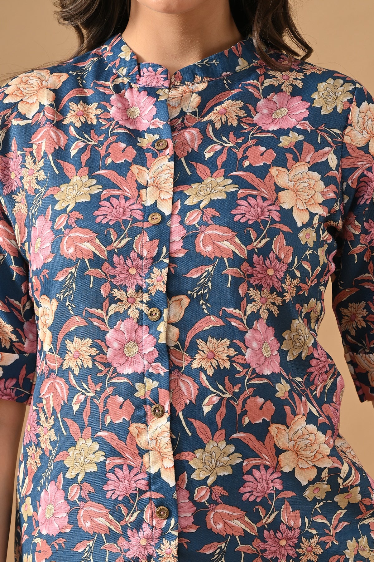 Blue Floral Printed Top - Image 4