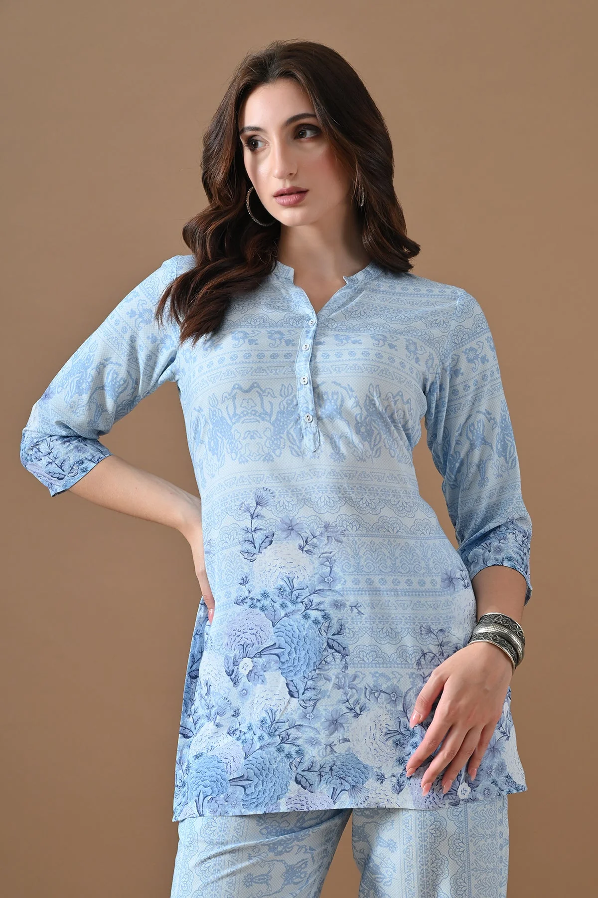 Blue Printed Co-Ord Set - Image 8
