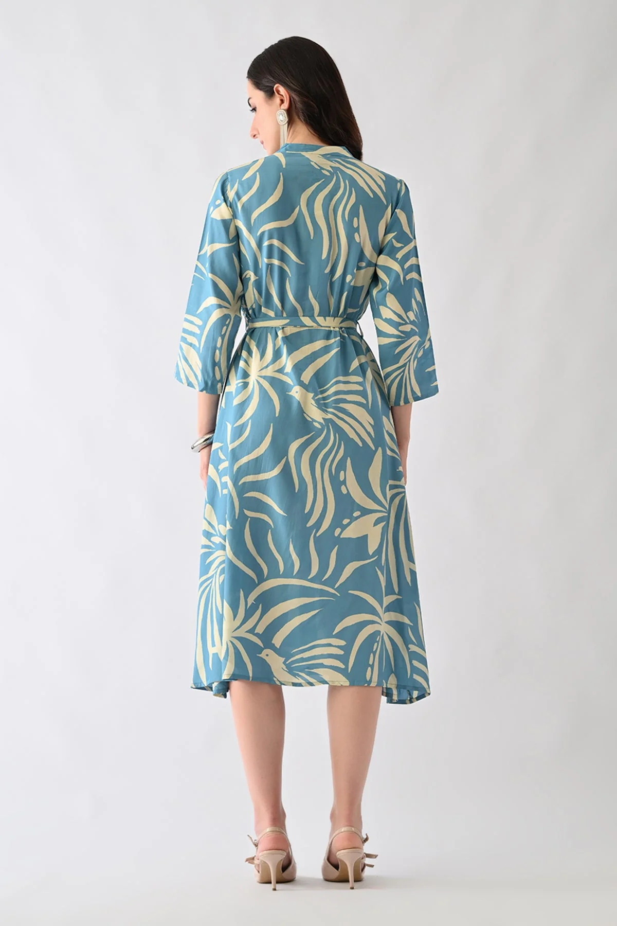 Blue Printed Dress - Image 5