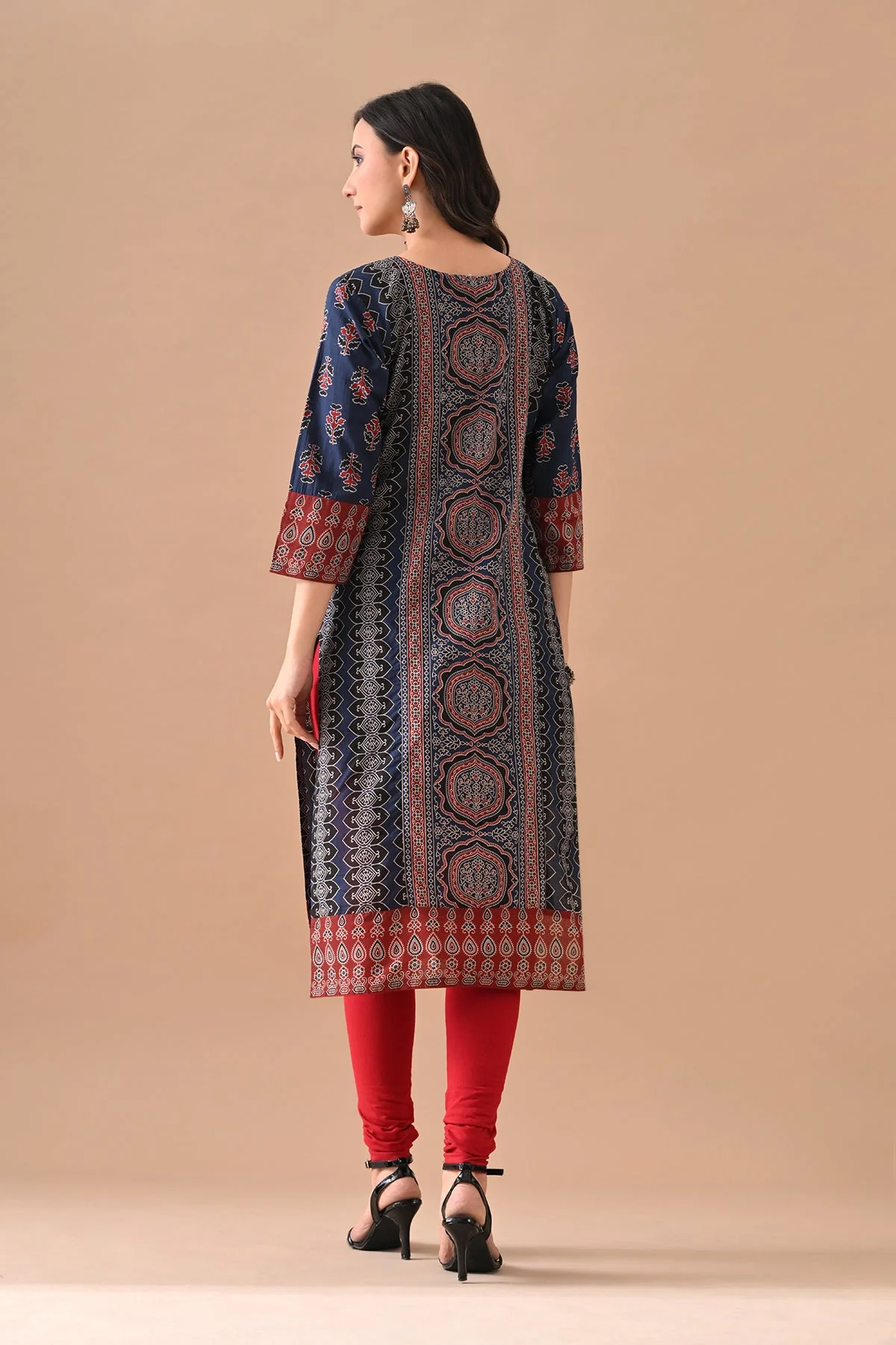 Blue Printed Kurta - Image 5