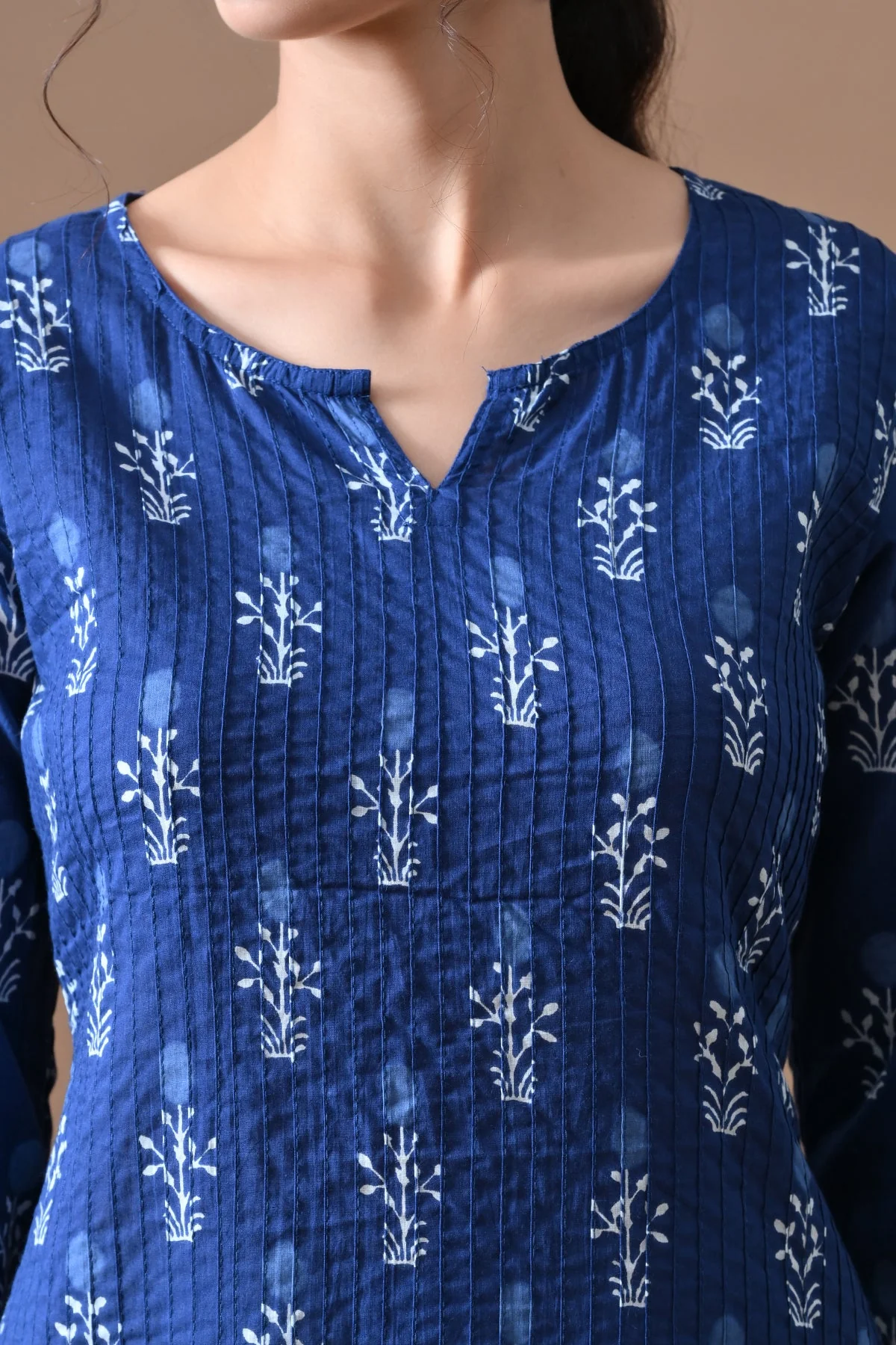 Blue Printed Kurta - Image 4