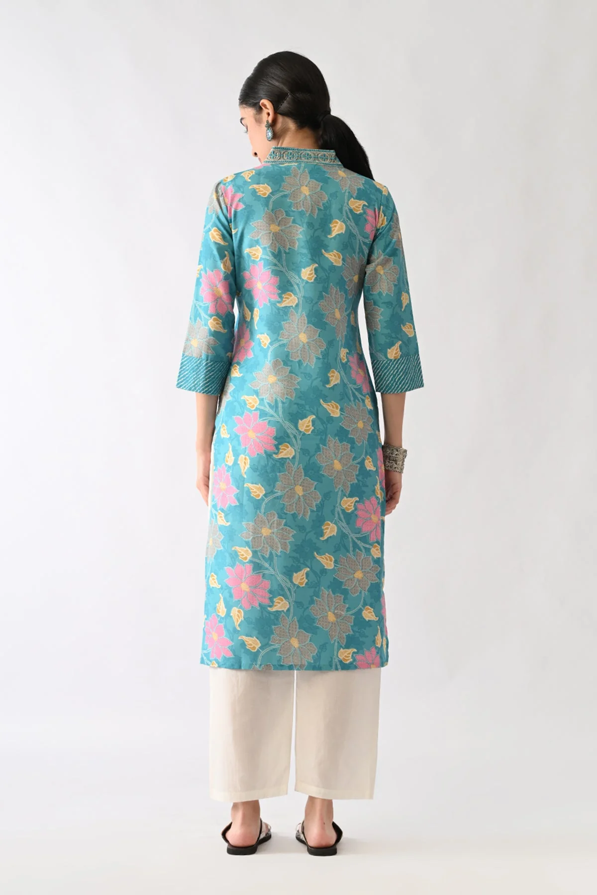 Blue Printed Kurta - Image 7