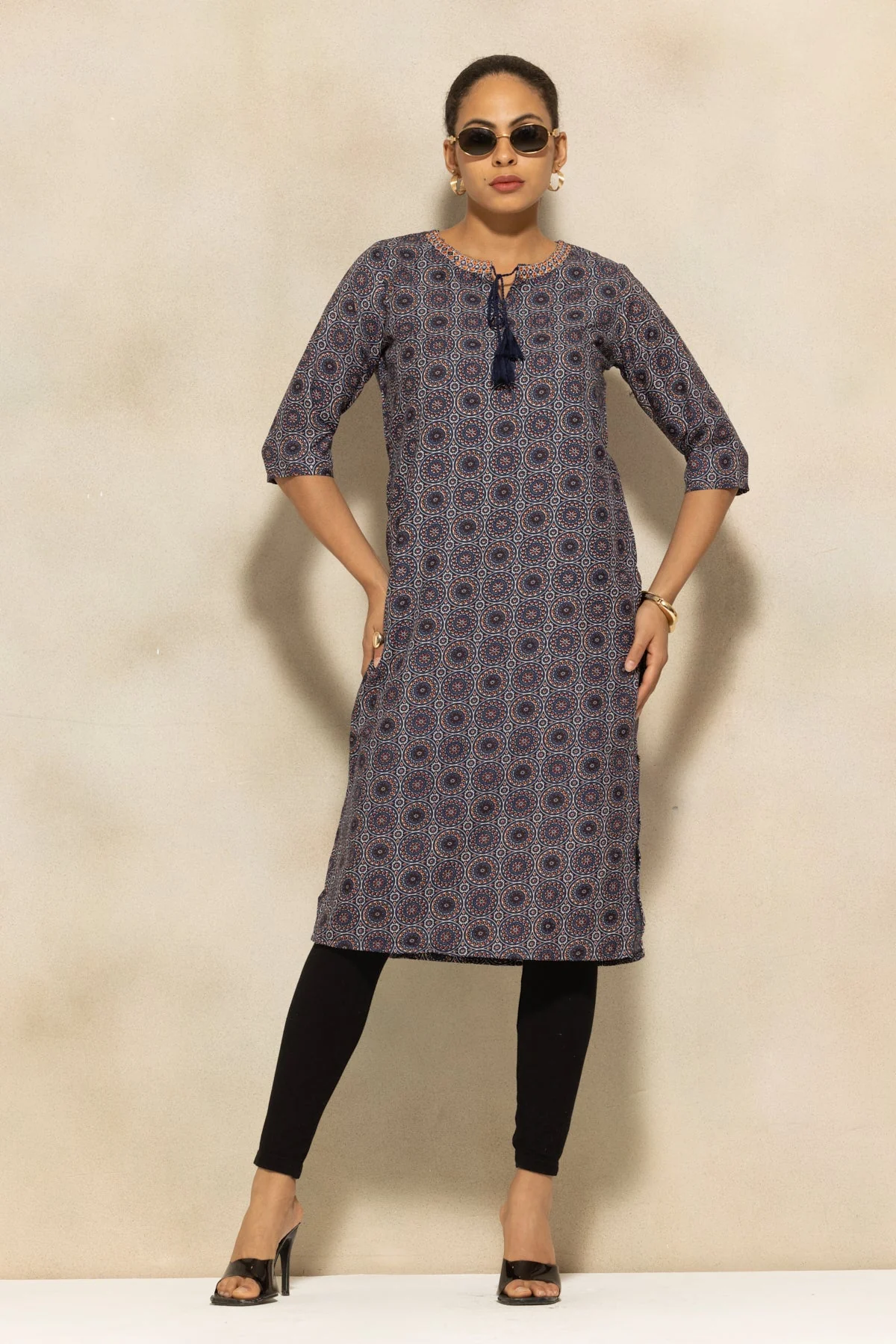 Blue Printed Kurta