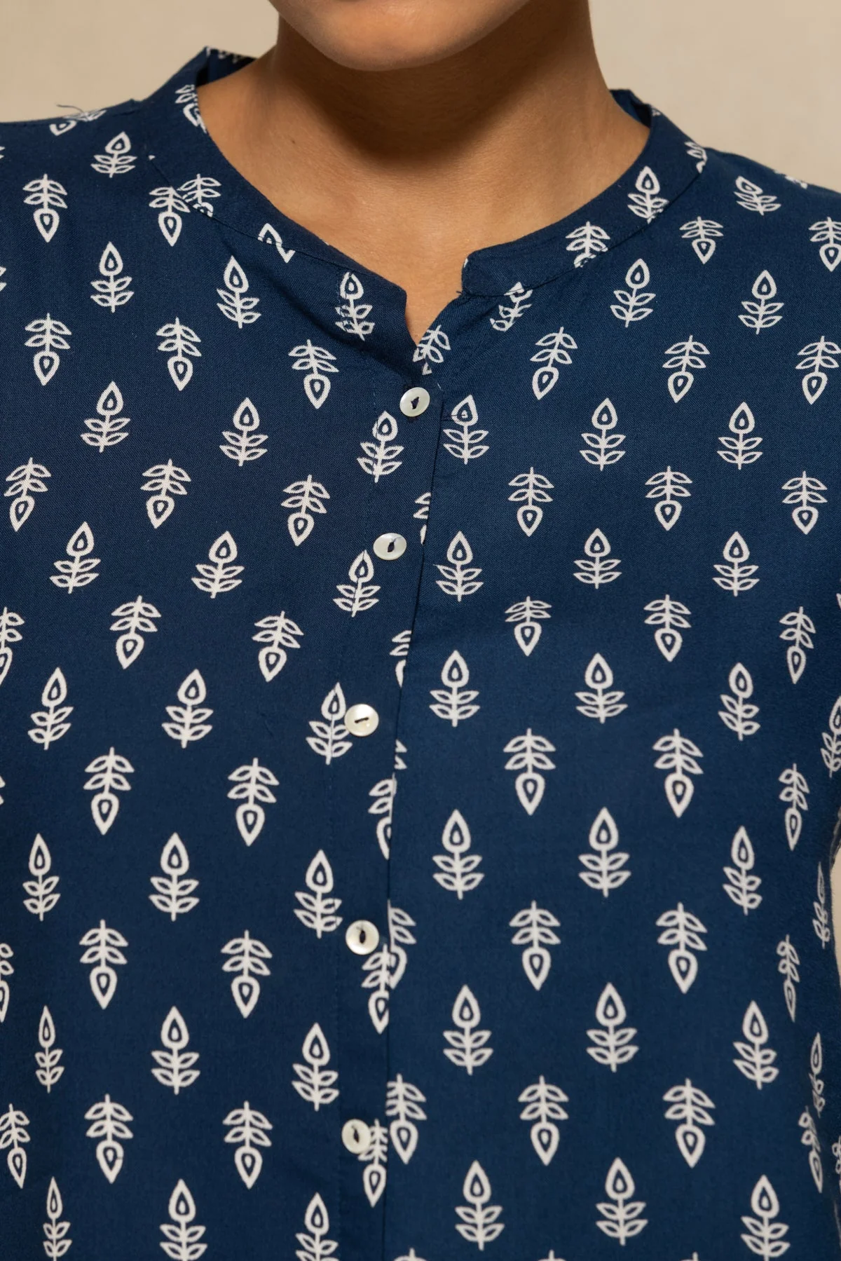 Blue Printed Top - Image 4