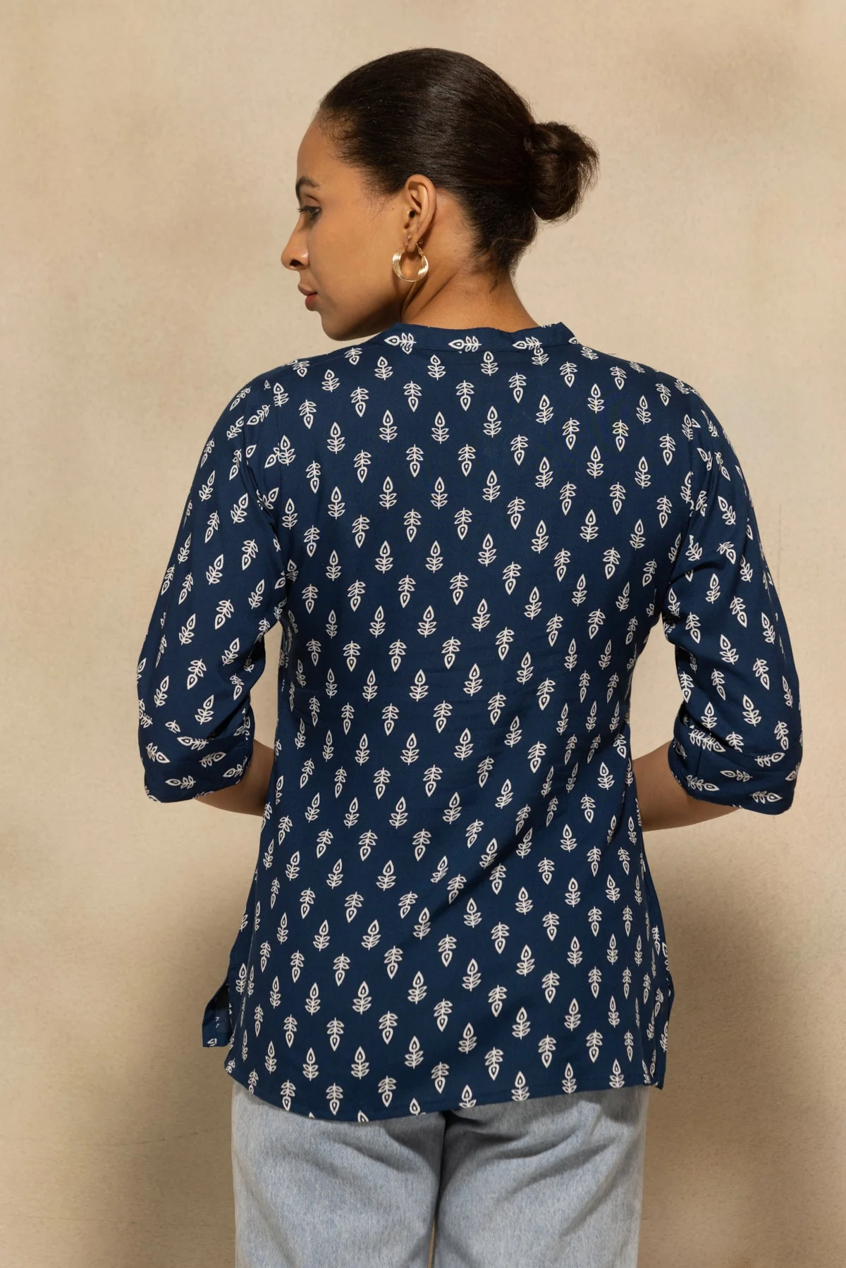 Blue Printed Top - Image 5