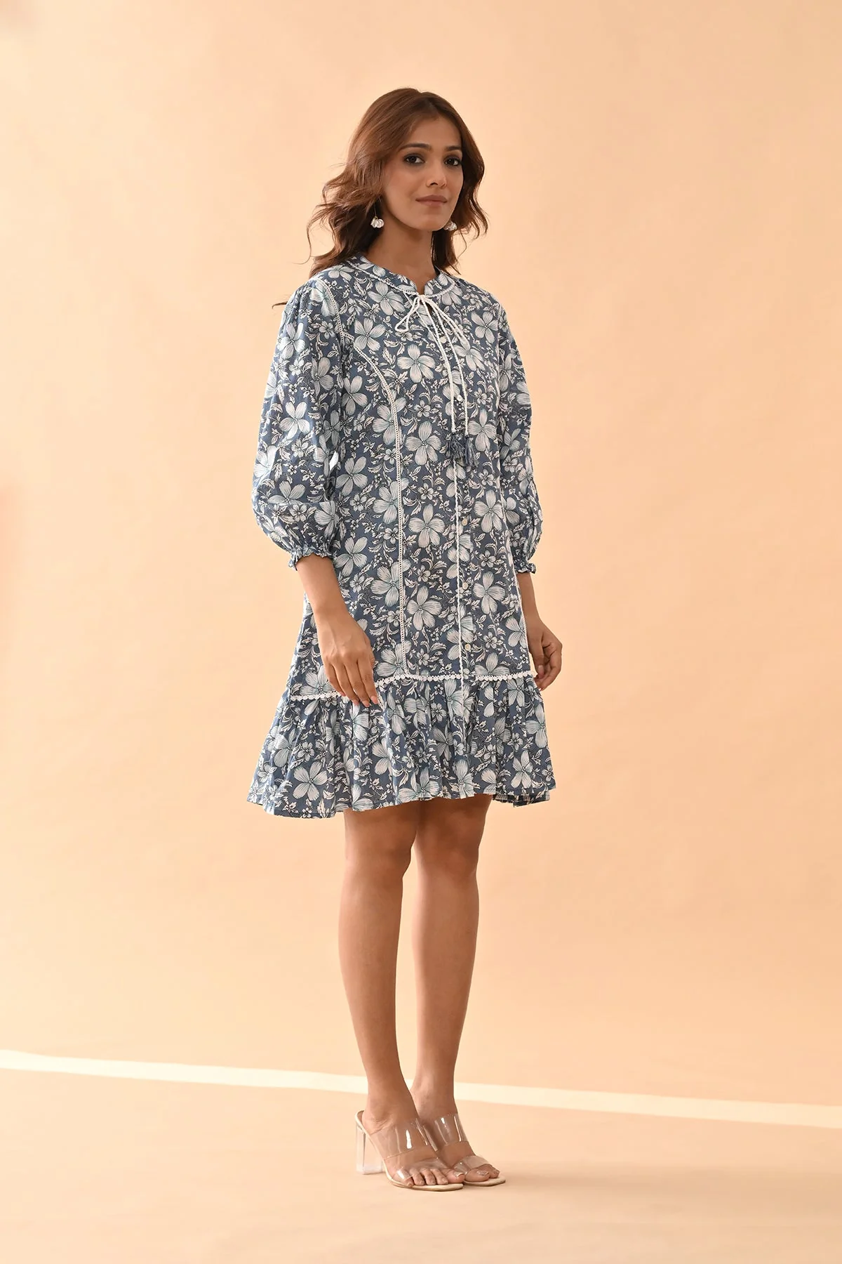 Blue Printed Tunic - Image 4