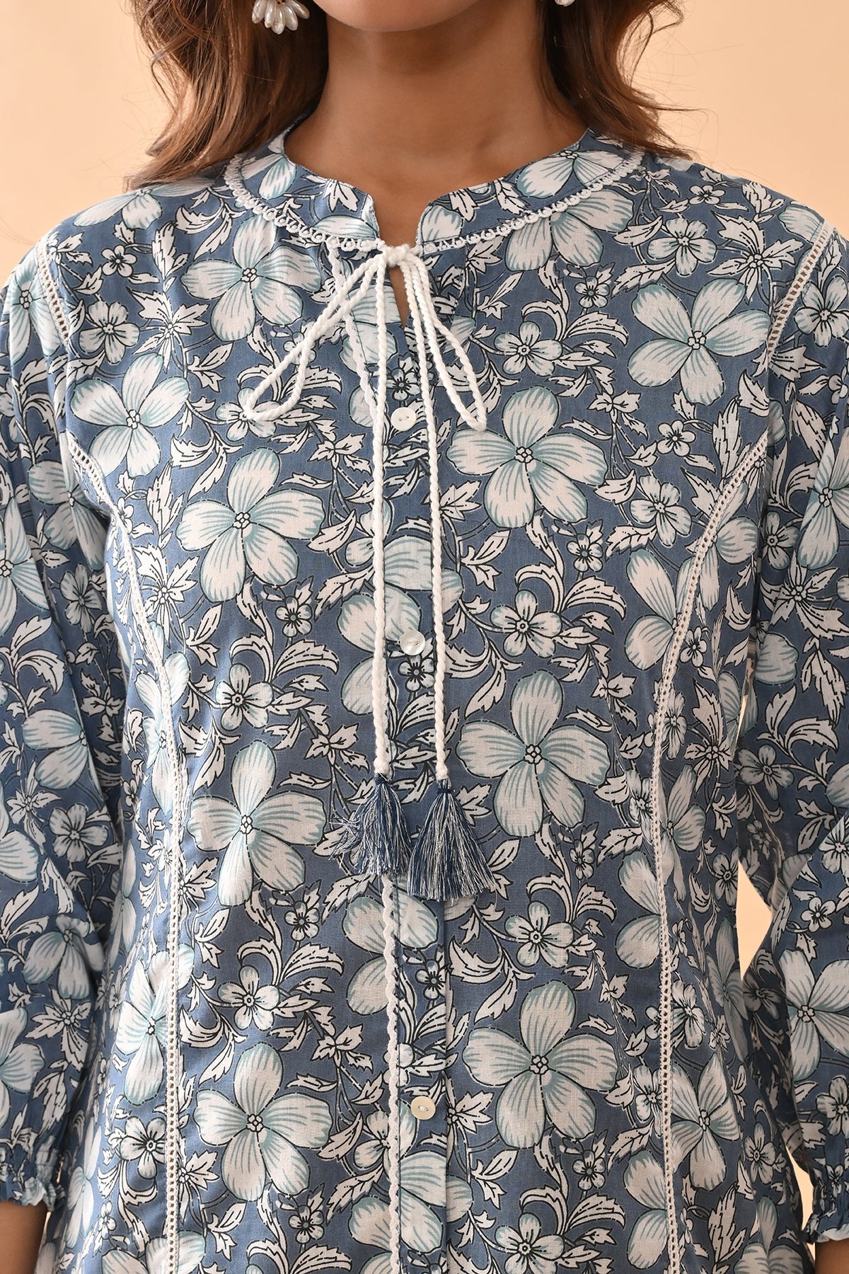 Blue Printed Tunic - Image 5