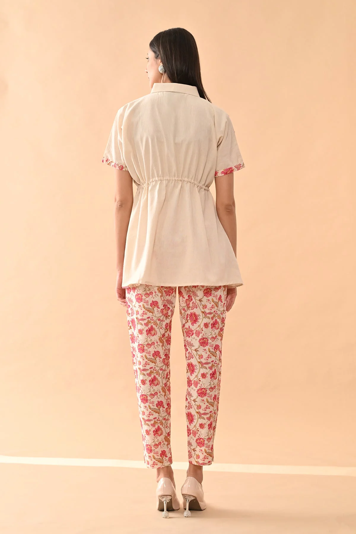 Cream Embroidered Kurta Set - Image 5