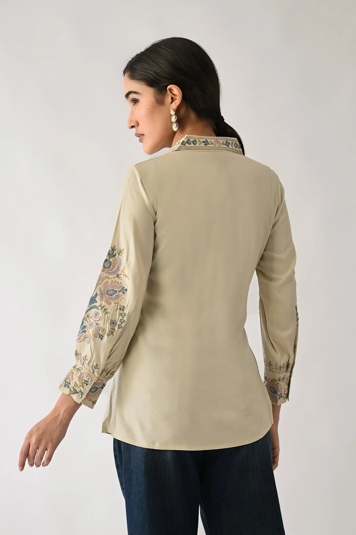 Cream Embroidered Top - Image 5