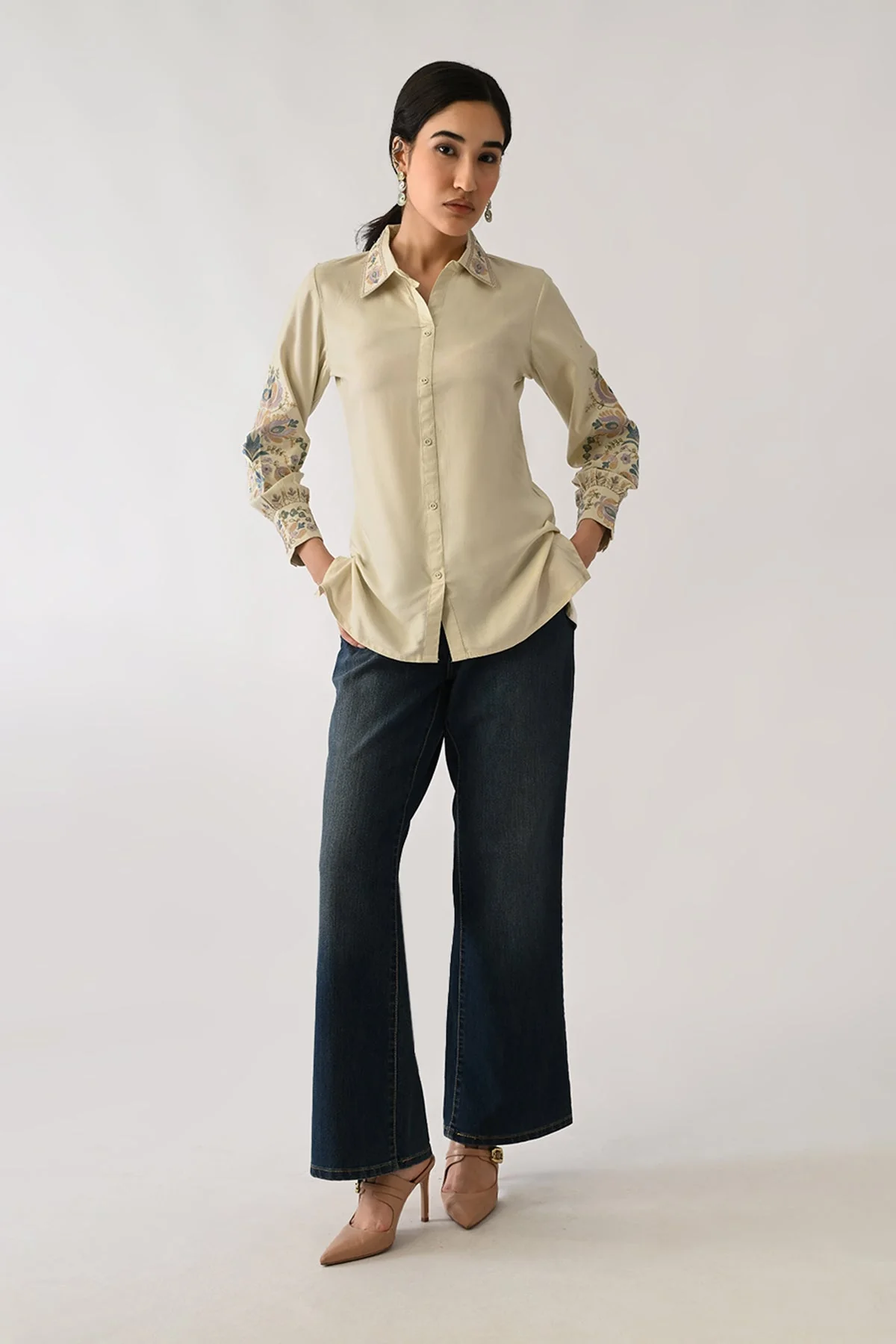 Cream Embroidered Top - Image 6