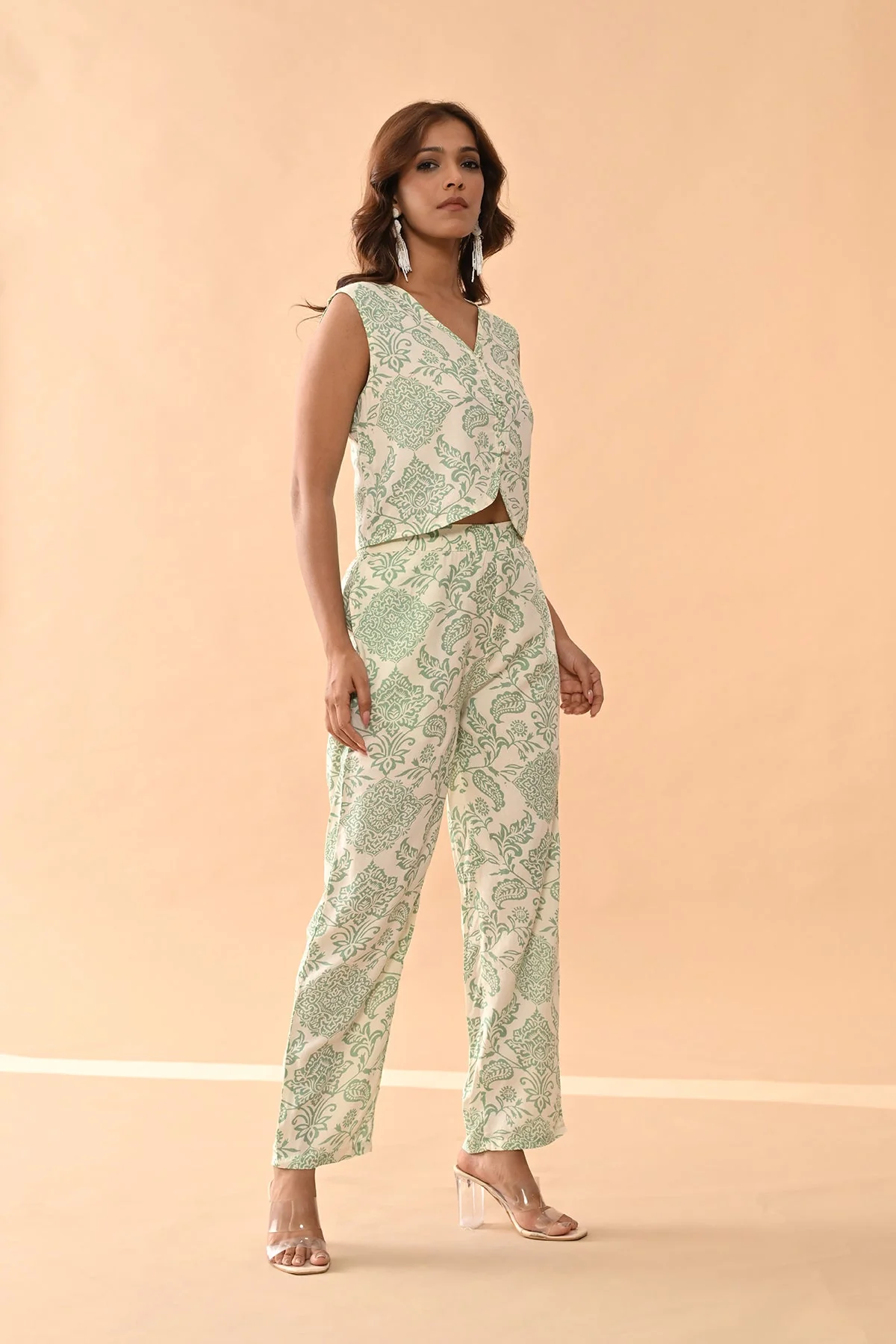 Cream Printed Co-Ord Set - Image 4