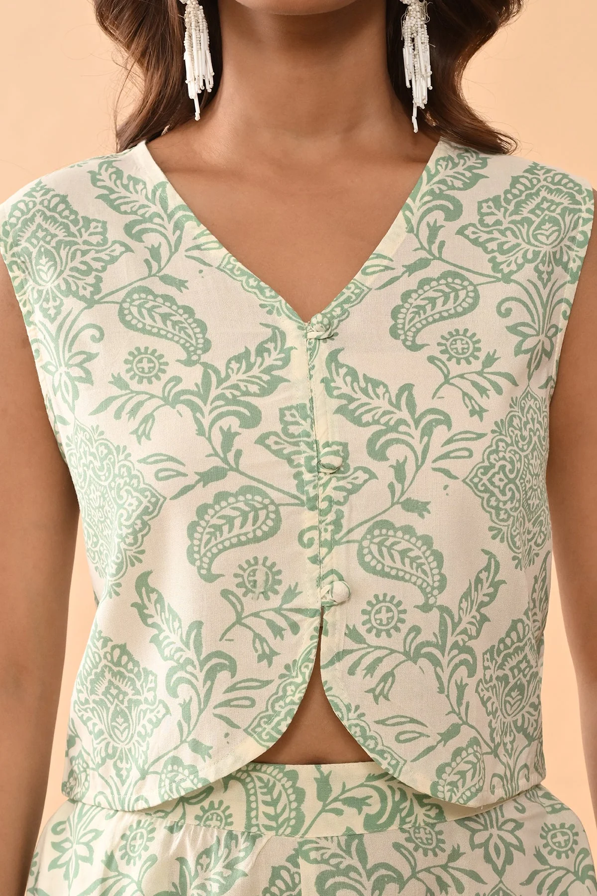 Cream Printed Co-Ord Set - Image 5