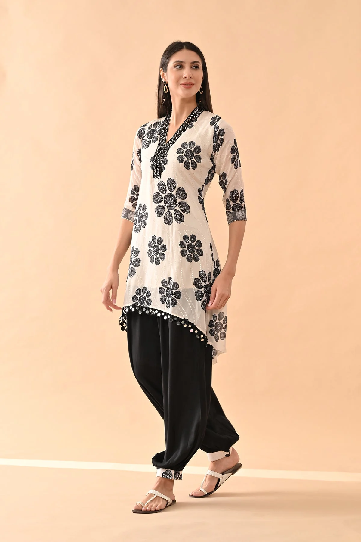 Cream Printed Co-Ord Set - Image 3
