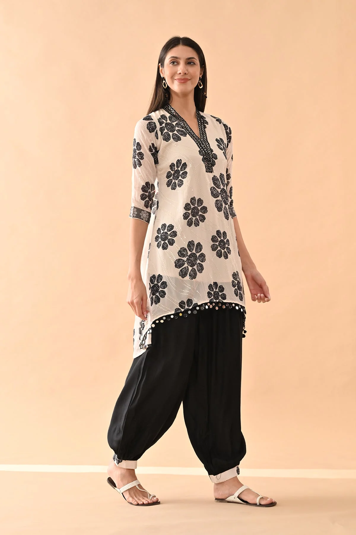 Cream Printed Co-Ord Set - Image 4