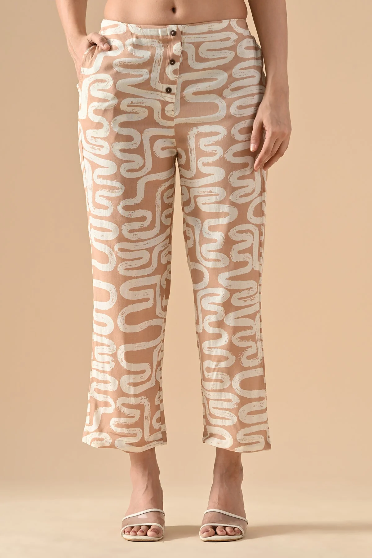 Cream Printed Co-Ord Set - Image 7