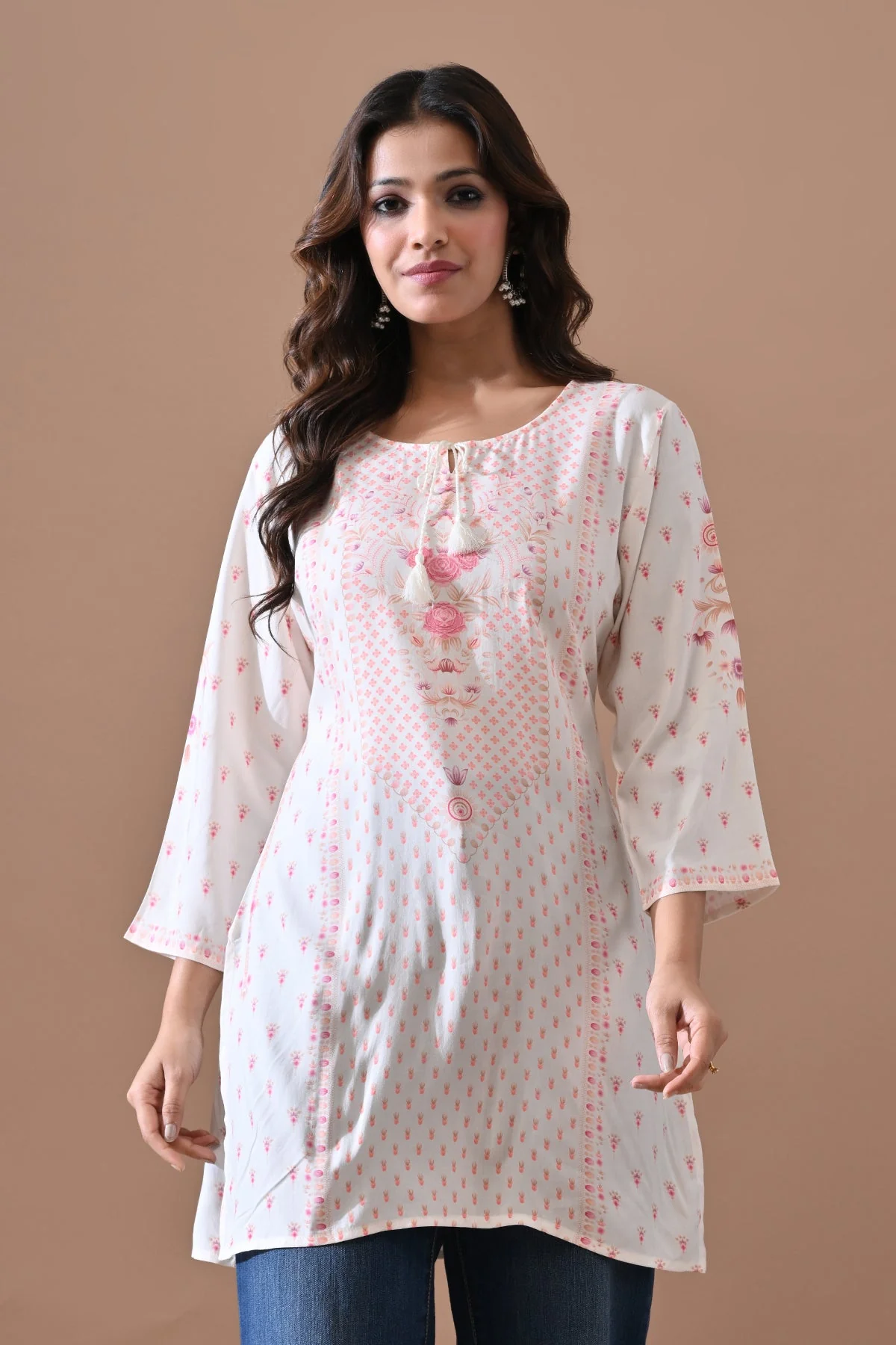 Cream Printed Top - Image 5