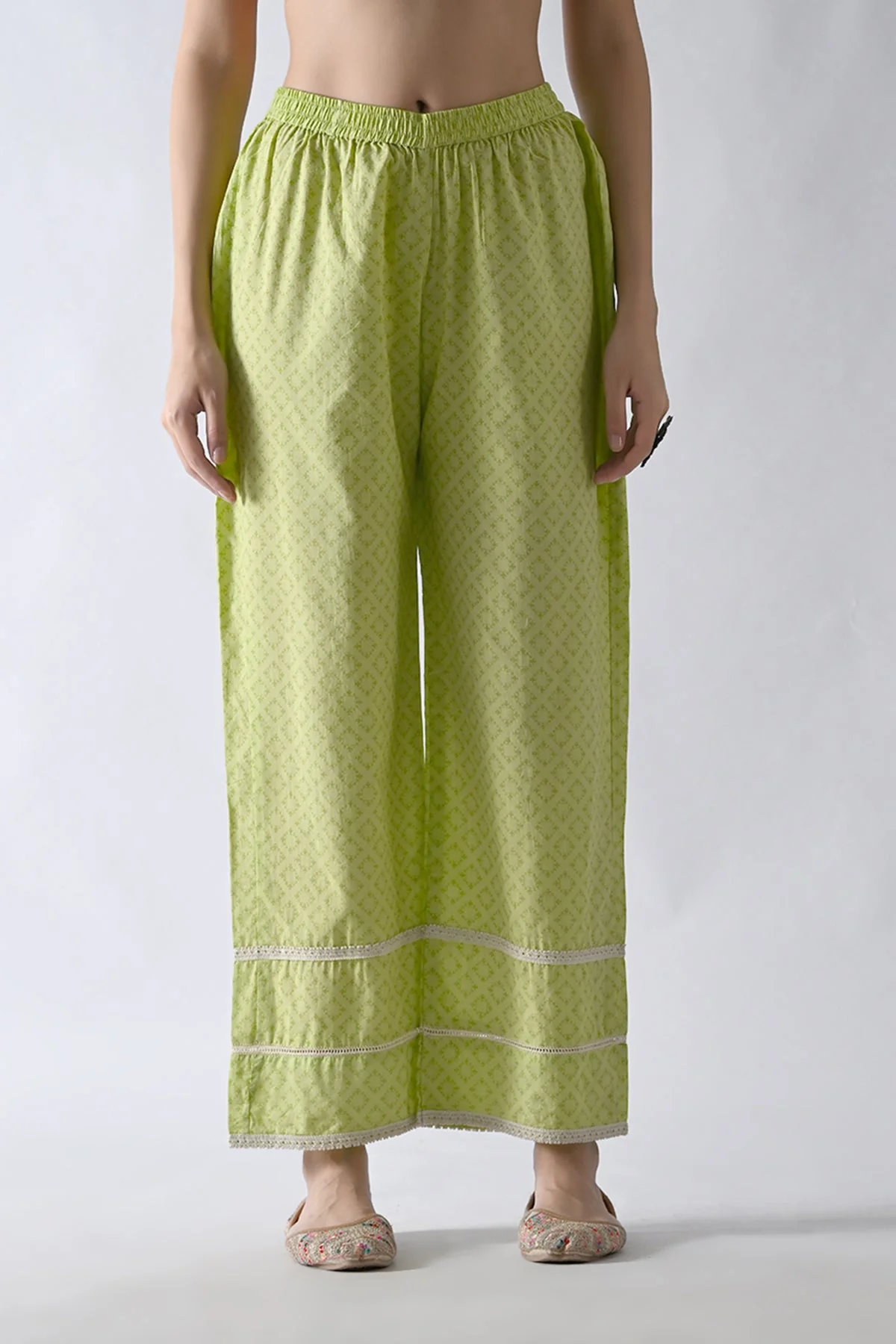 Green Embellished Kurta 2 Pcs Set - Image 6
