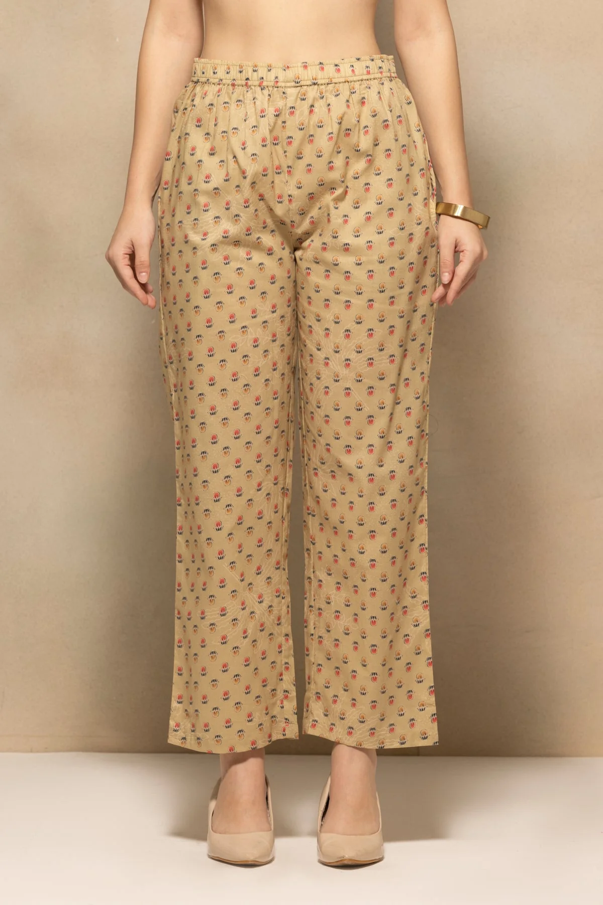 Green Floral Printed Kurta 3 Pcs Set - Image 6