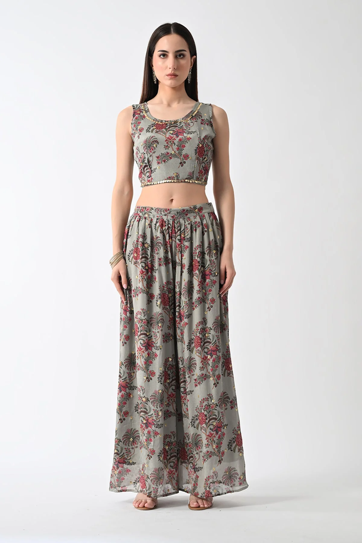 Green Printed Jacket Set - Image 2