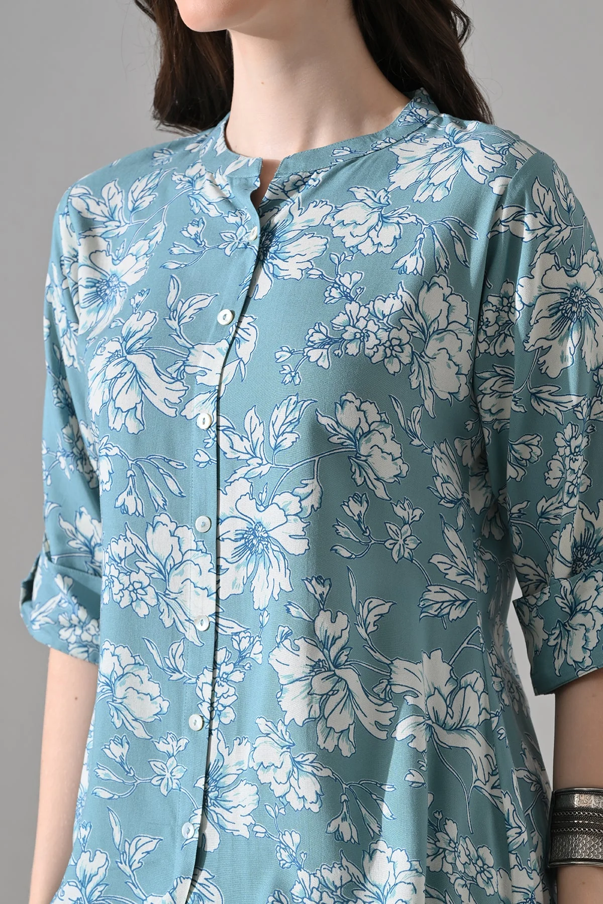 Green Printed Straight Top - Image 6