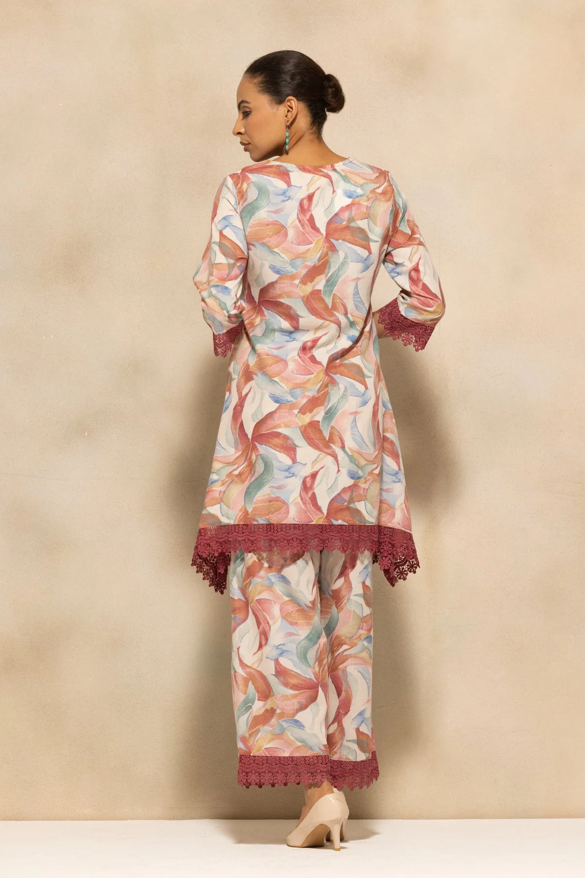 Multi A-line Printed Kurta 3 Pcs Set - Image 5