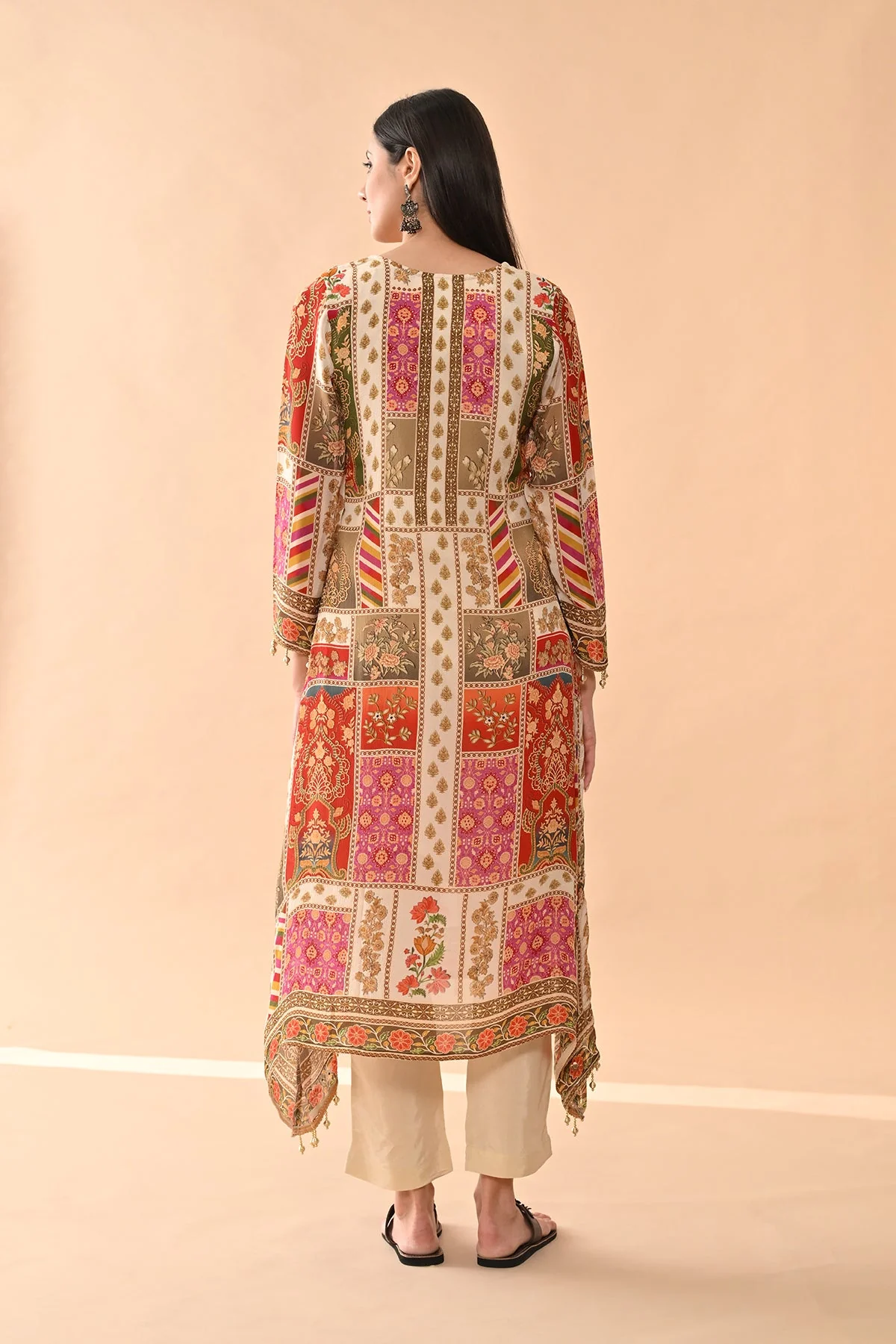 Multi Embellished Kurta 3 Pcs Set - Image 6