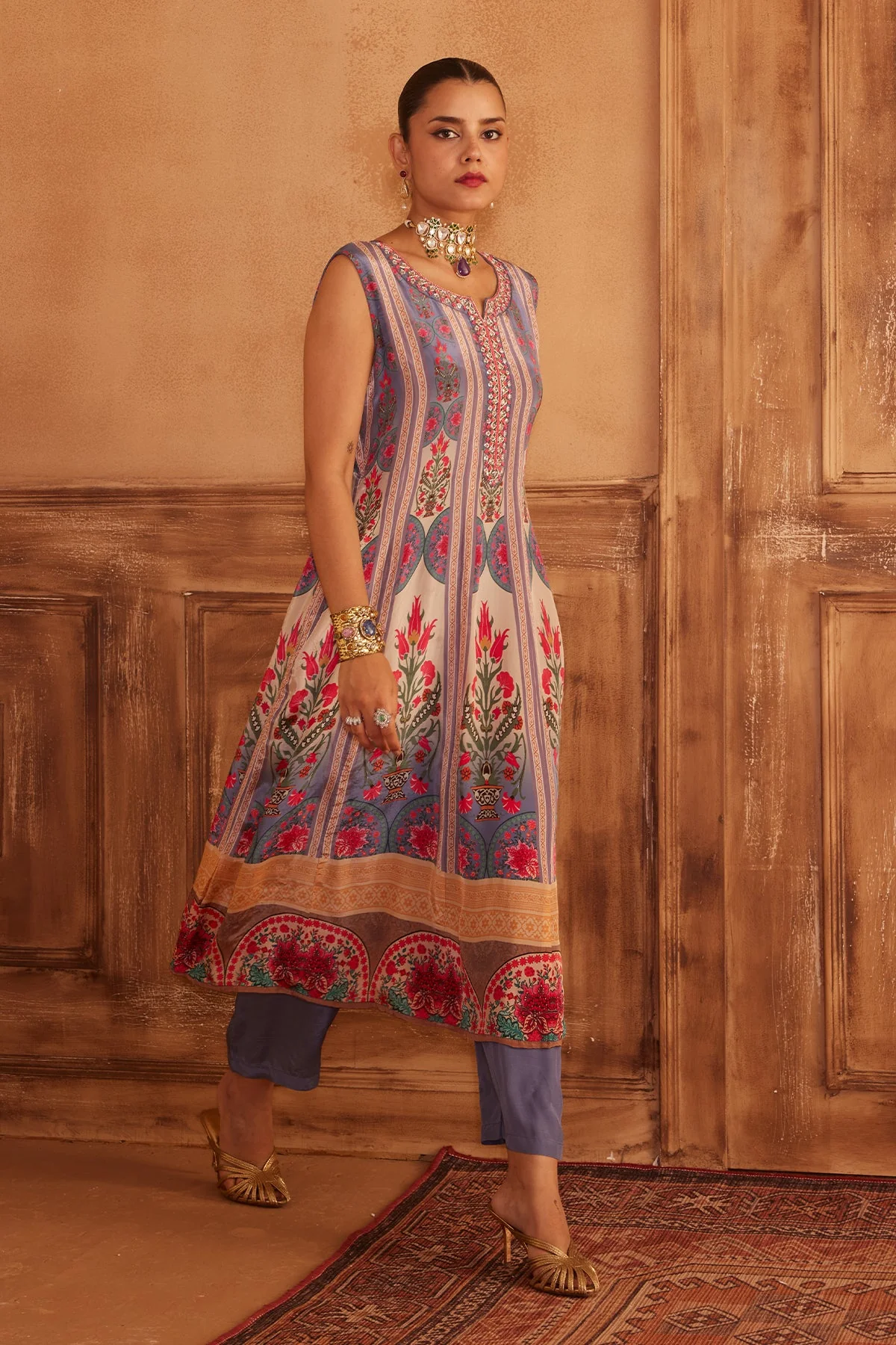 Multi Embellished Kurta 2 Pcs Set - Image 5