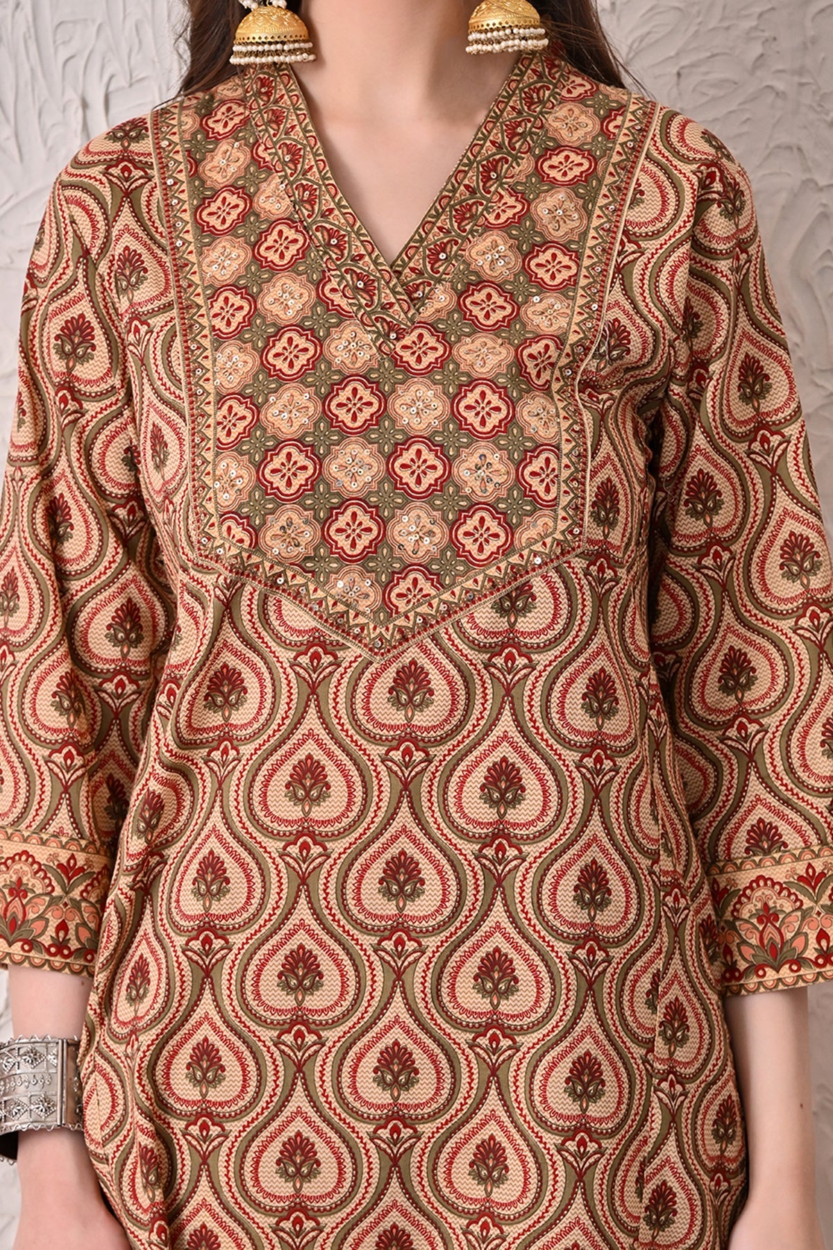 Multi Printed Kurta 2 Pcs Set - Image 4