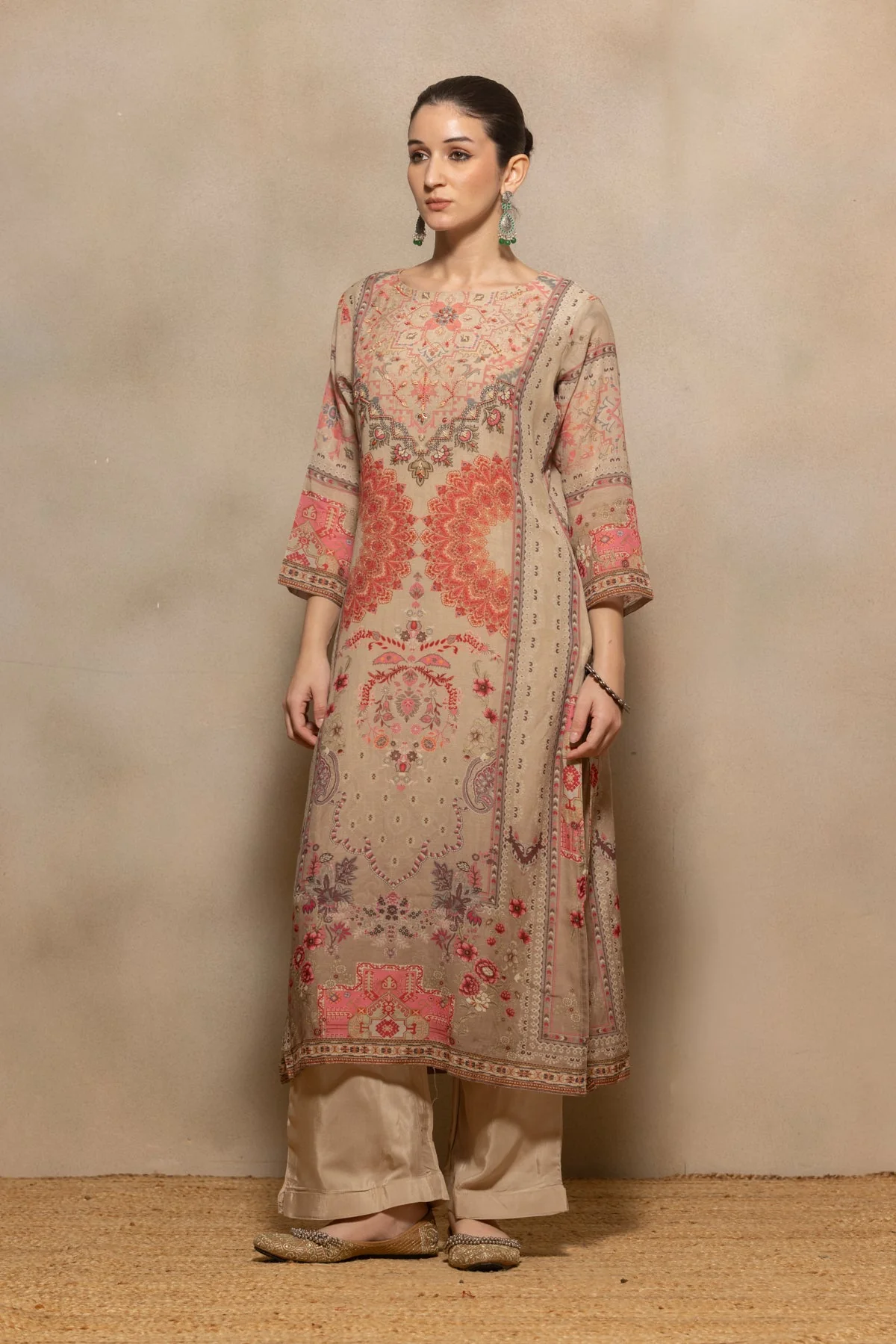 Multi Printed Kurta 3 Pcs Set - Image 2