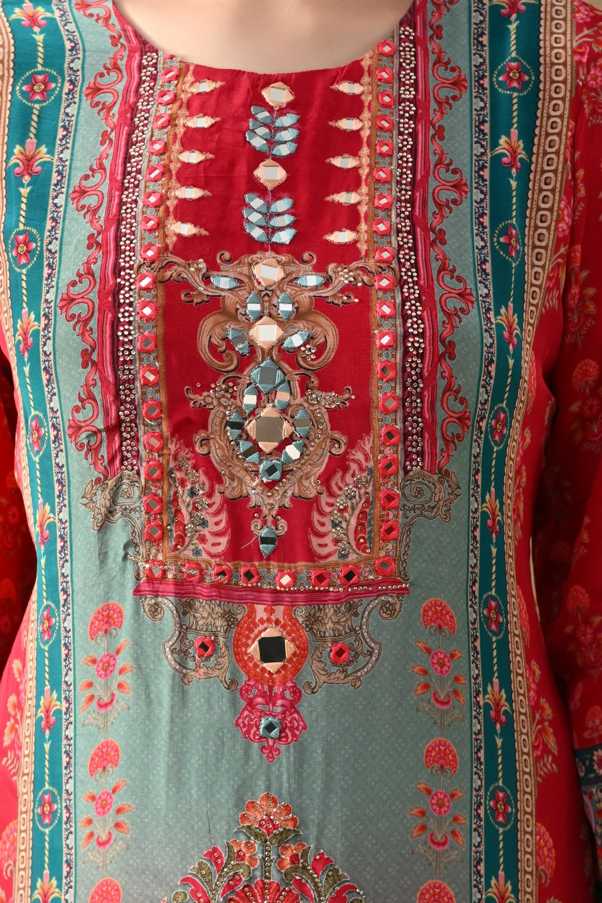 Multi Printed Kurta 3 Pcs Set - Image 4