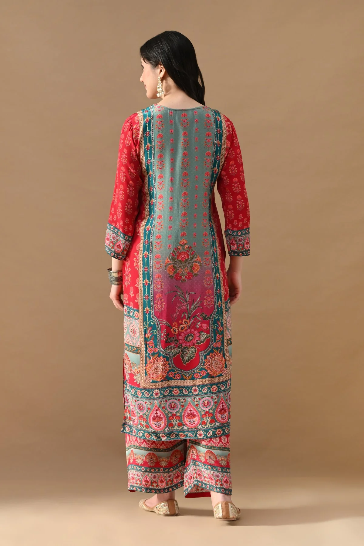 Multi Printed Kurta 3 Pcs Set - Image 5