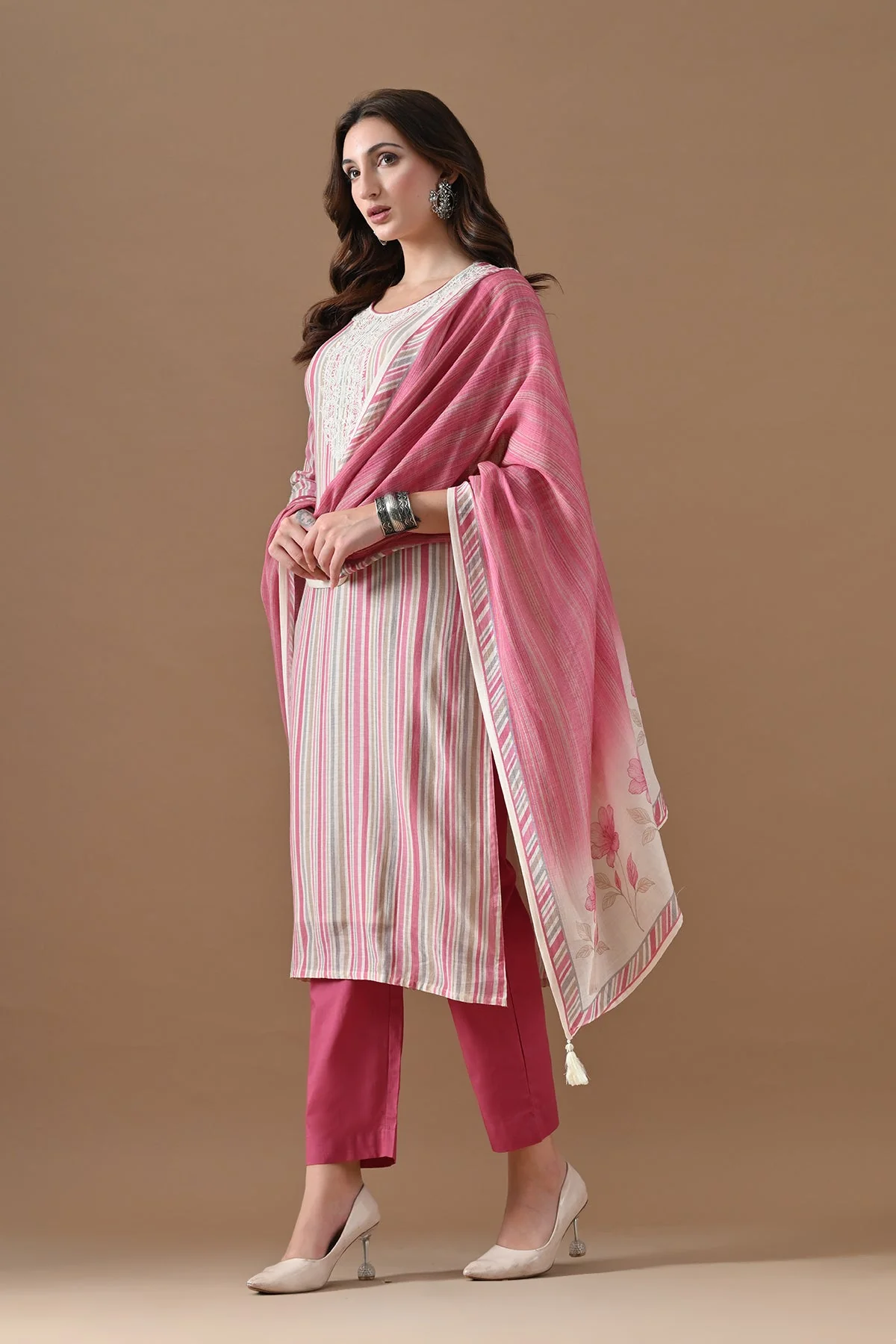Multi Printed Kurta 3 Pcs Set - Image 2