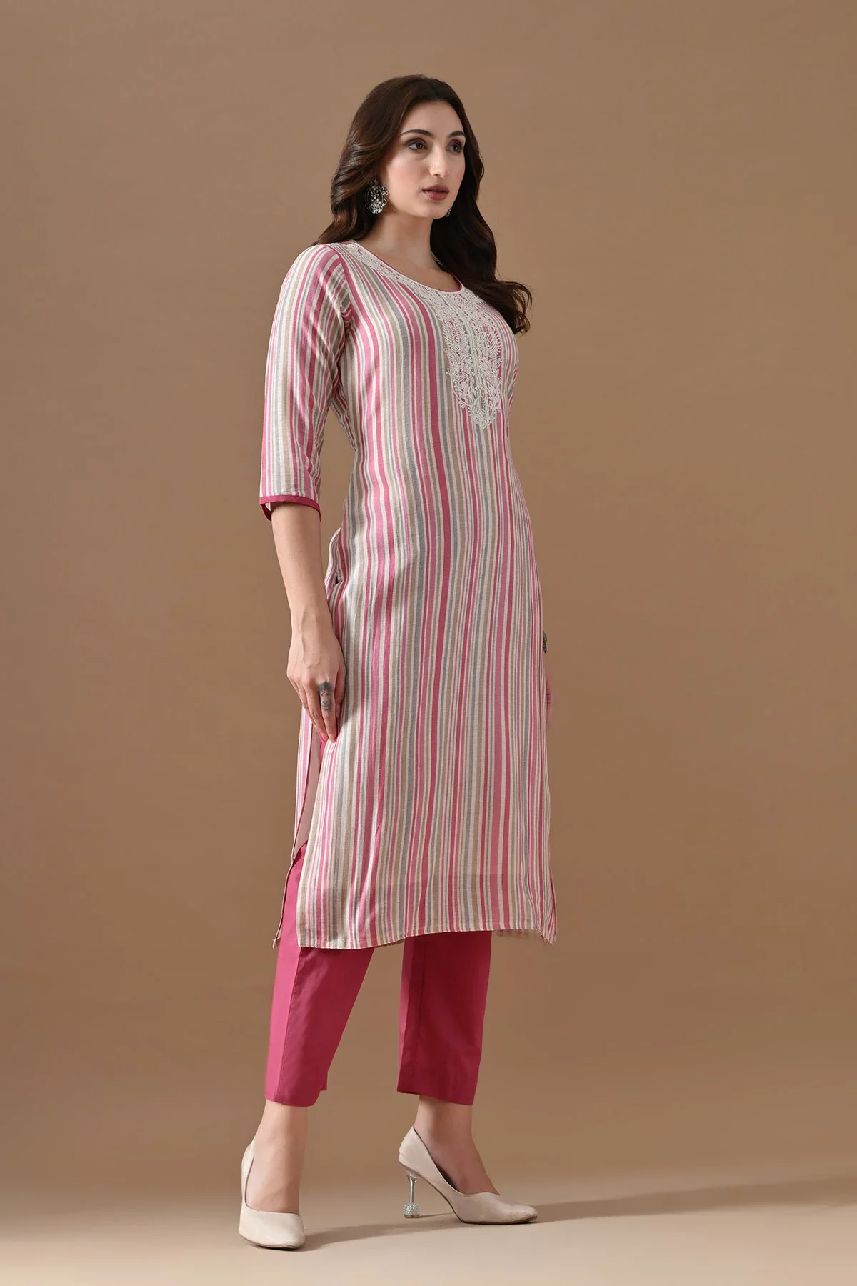 Multi Printed Kurta 3 Pcs Set - Image 3