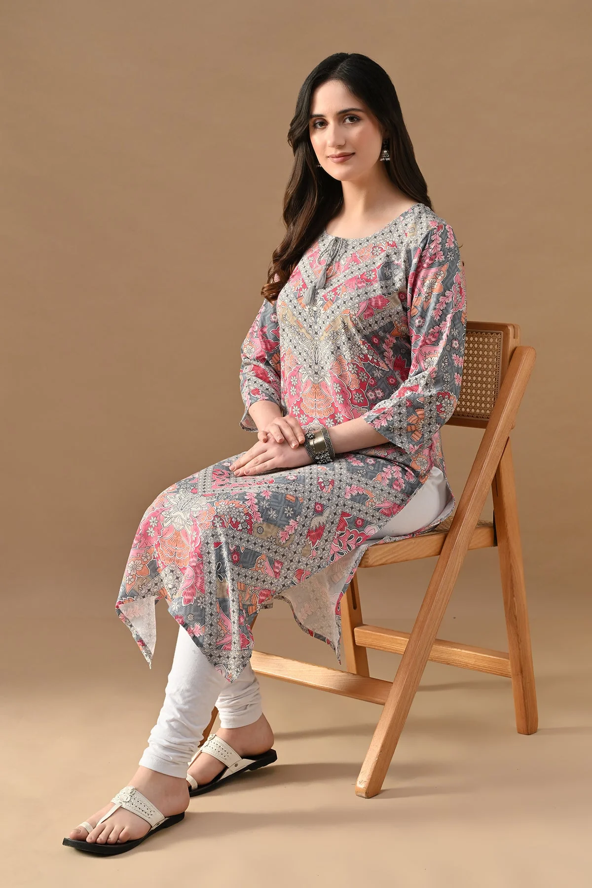 Multi Printed Straight Kurta - Image 6