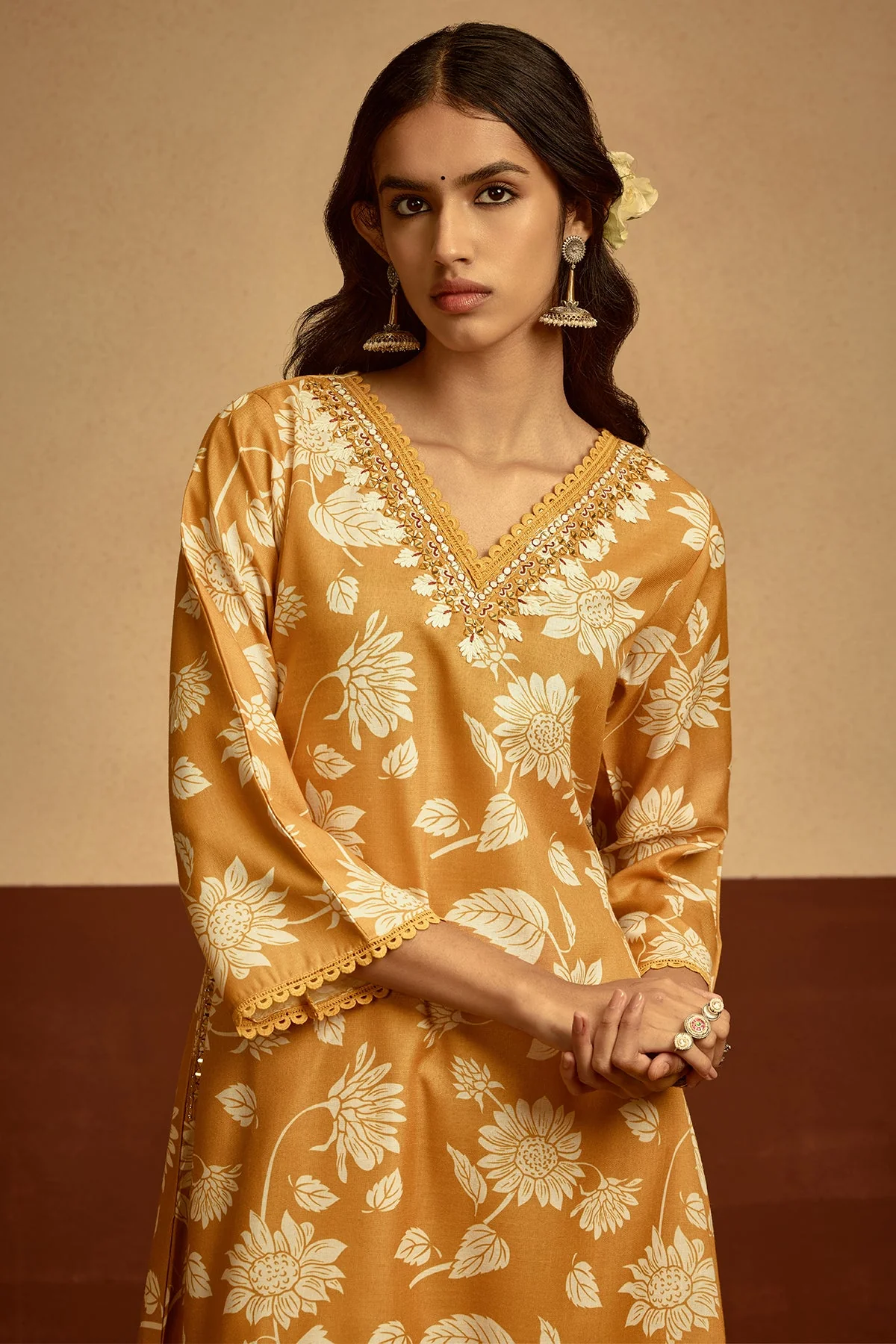 Mustard Printed Co-Ord Set - Image 3