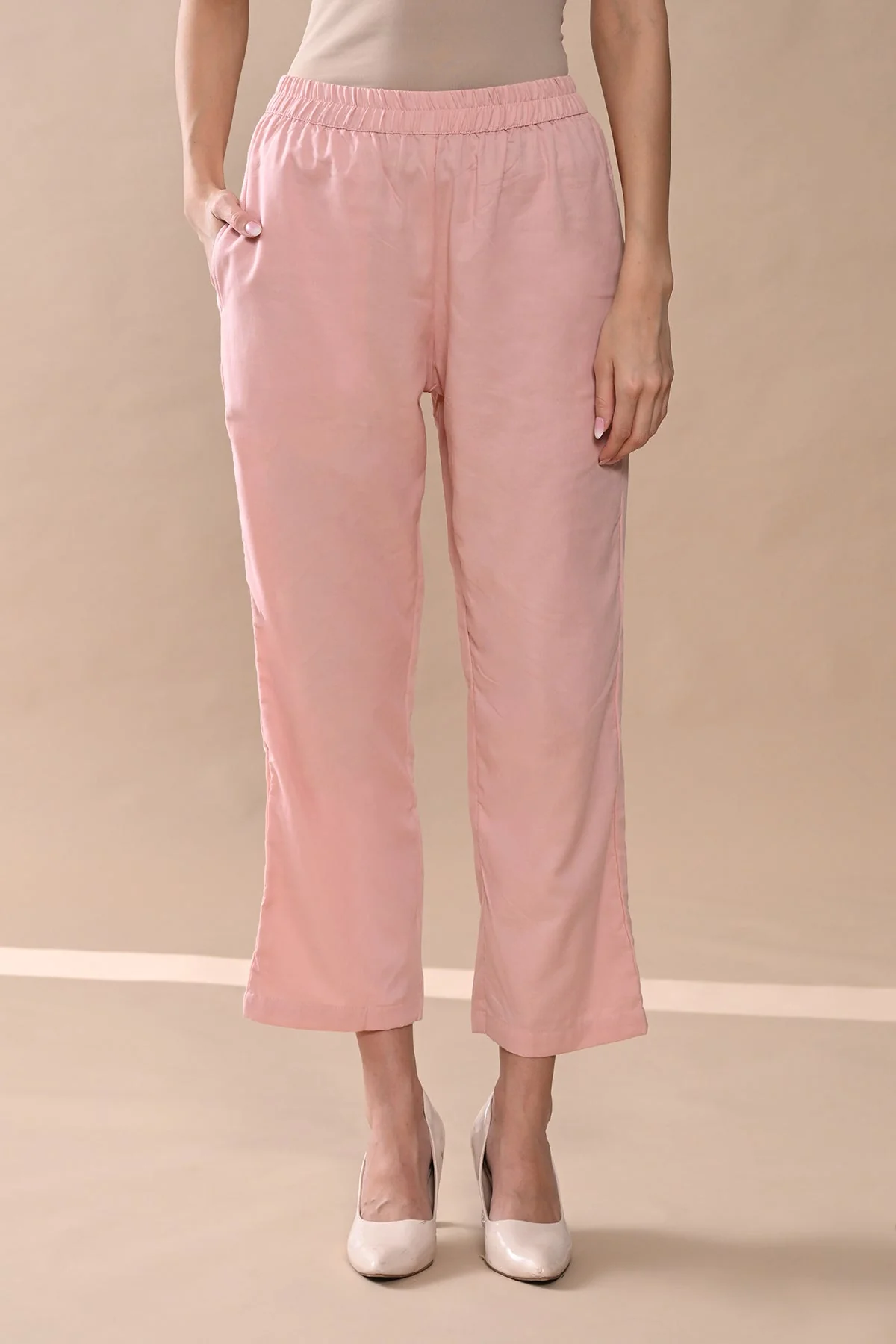 Peach Embroidered Kurta 3 Pcs Set - Image 7
