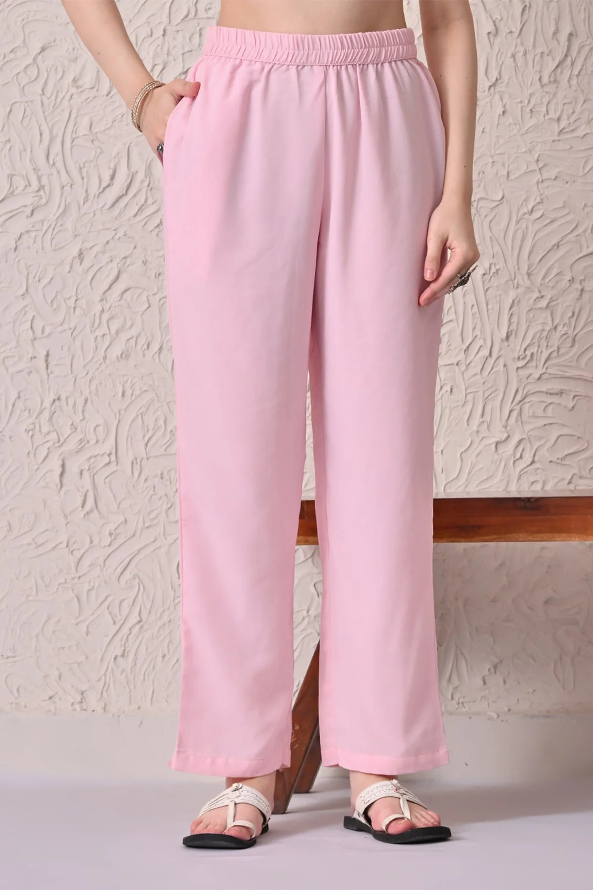 Pink Embroidered Kurta 3 Pcs Set - Image 6