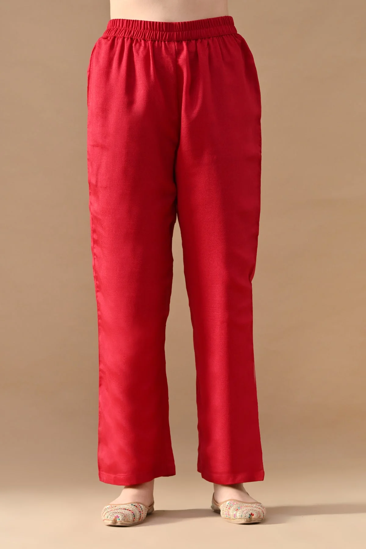 Pink Embroidered Kurta 3 Pcs Set - Image 6