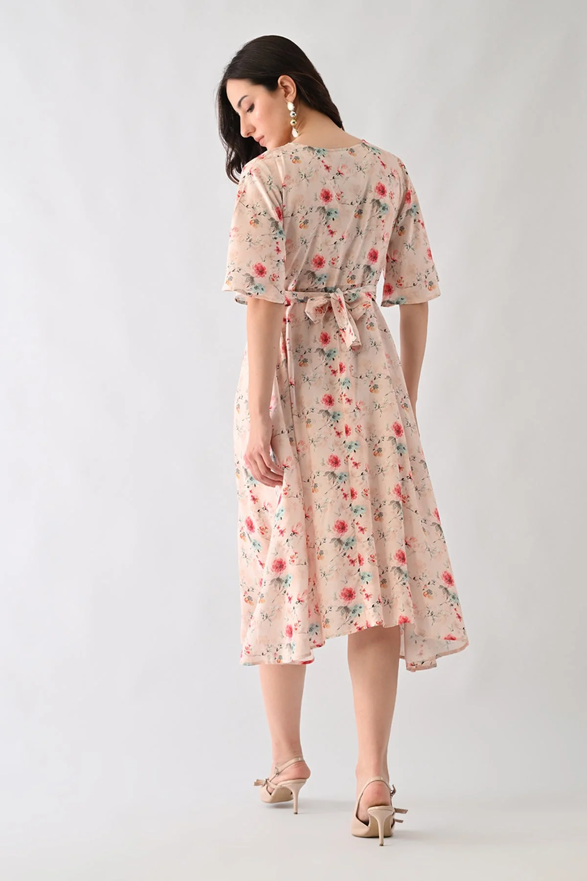 Pink Floral Printed Dress - Image 5