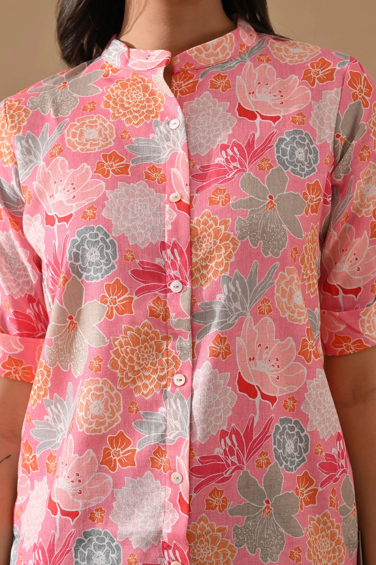 Pink Floral Printed Top - Image 5