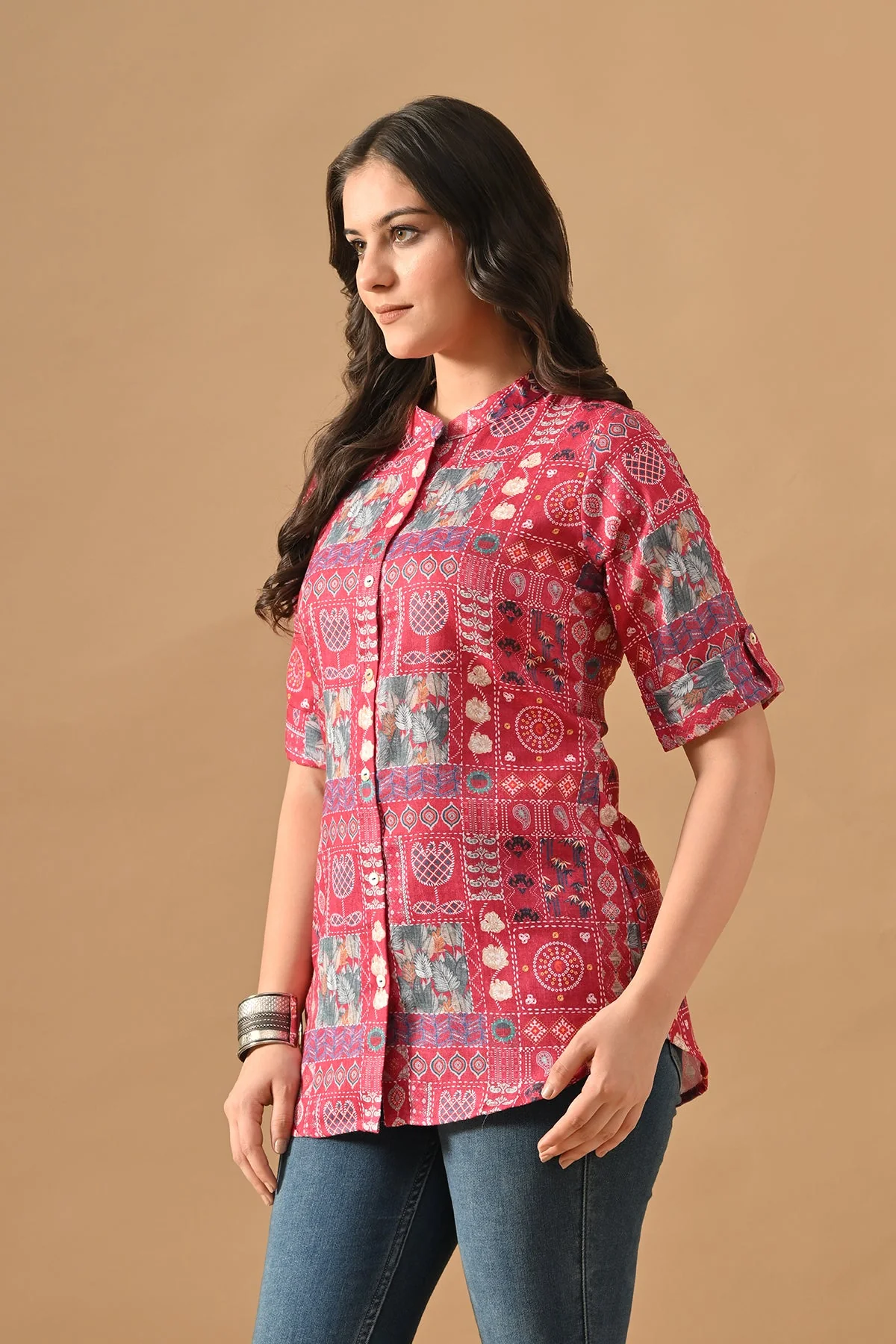 Pink Floral Printed Top - Image 2