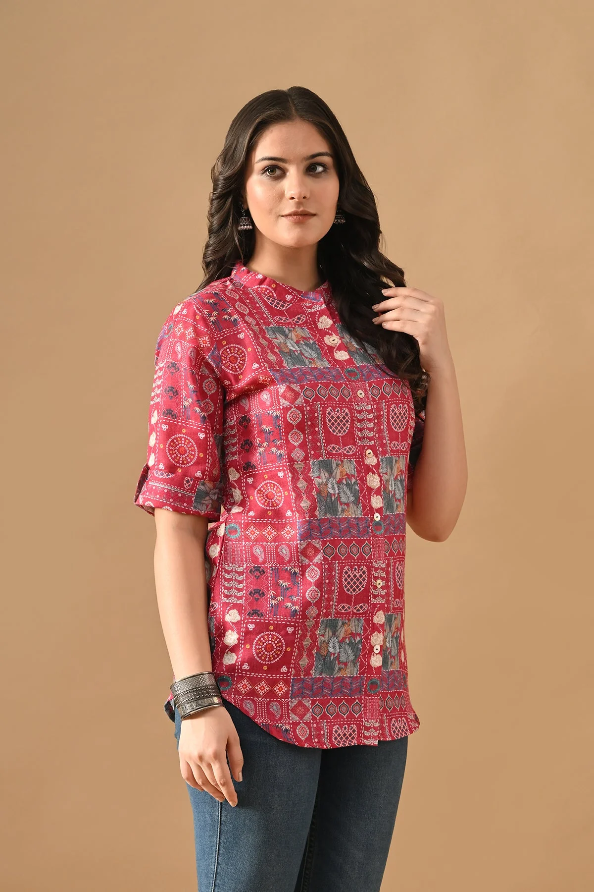 Pink Floral Printed Top - Image 3
