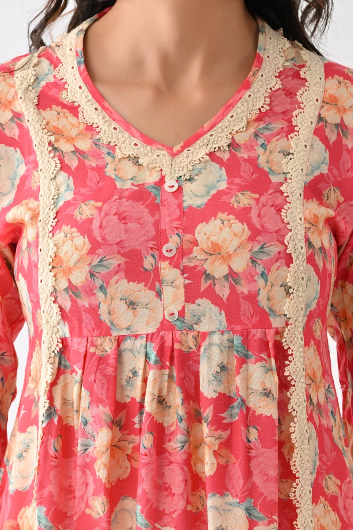Pink Printed A-Line Tunic - Image 3