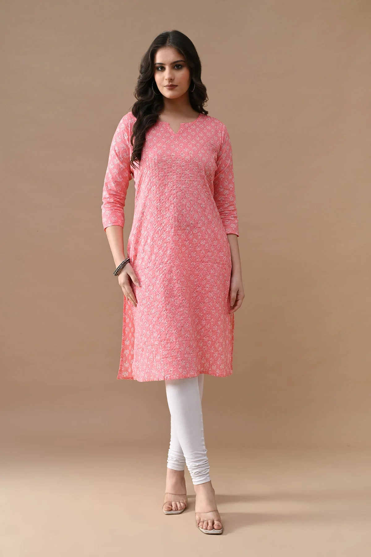 Pink Printed Kurta - Image 6